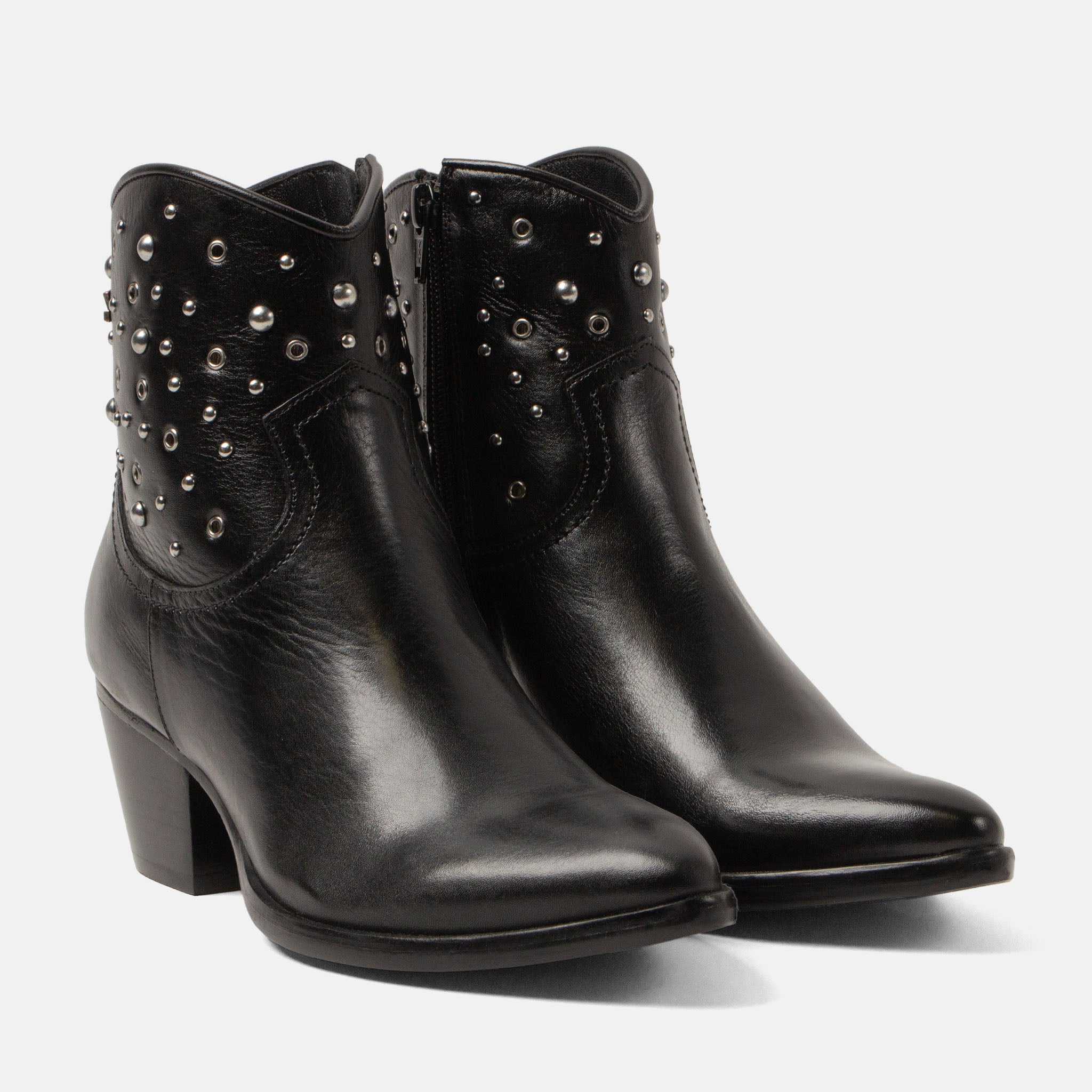 lazamani-myla-damen-leder-stiefeletten-black image 2