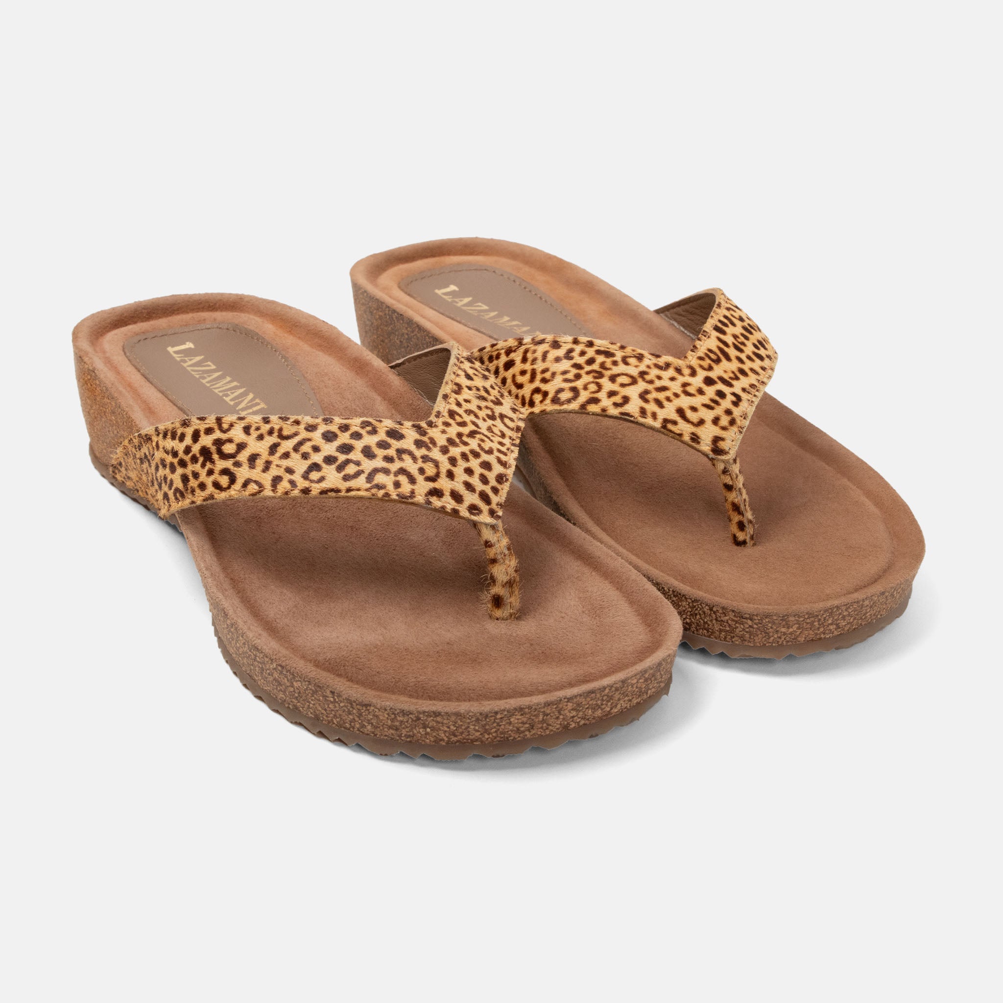 lazamani-laura-damen-zehentrenner-leopard-keilabsatz image 3