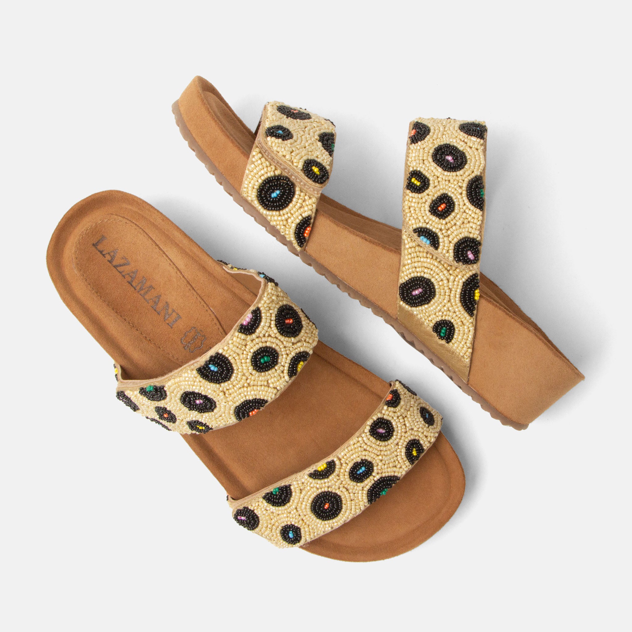 lazamani-ellie-damen-leder-pantoletten-beige image 3