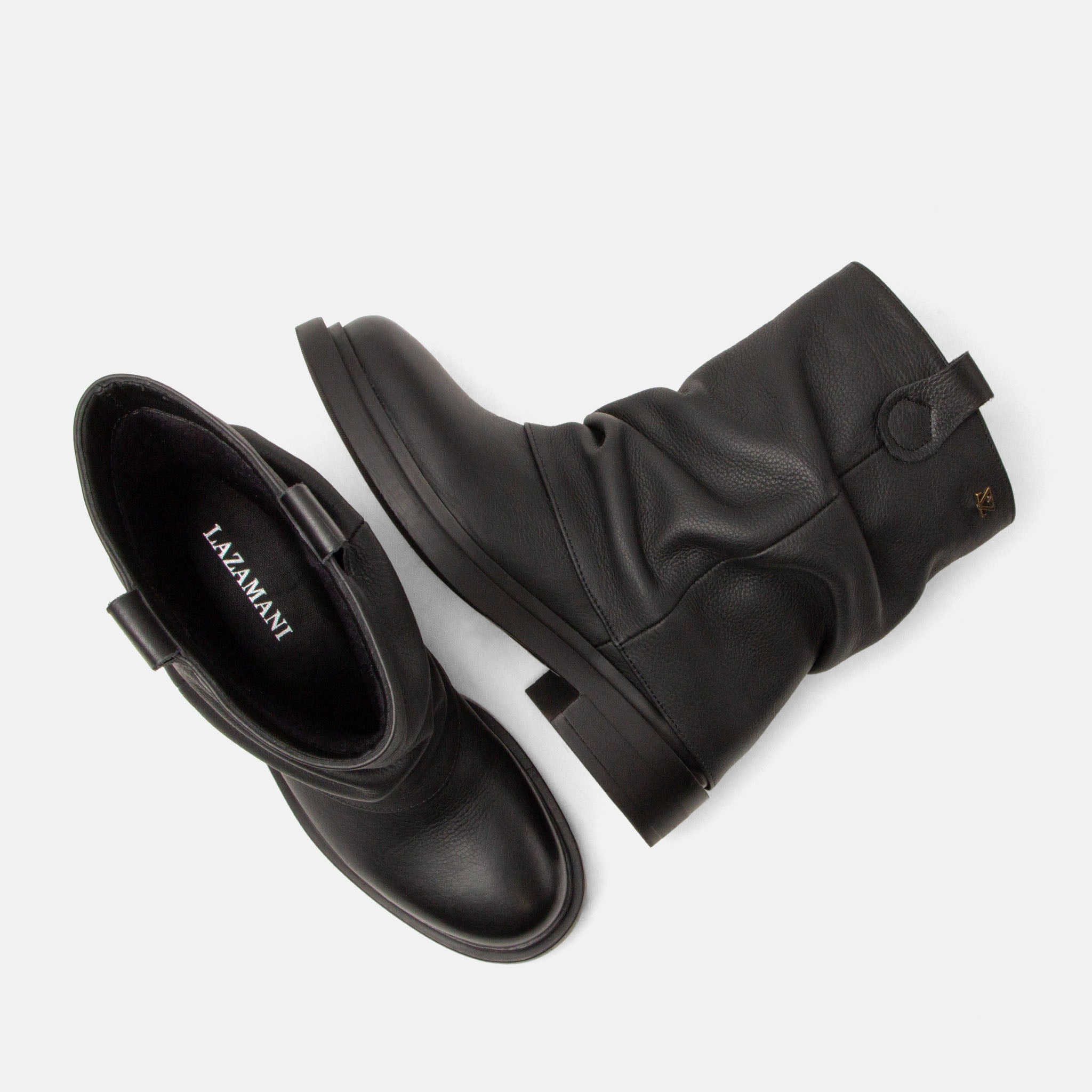 lazamani-tari-damen-leder-boots-schwarz image 4
