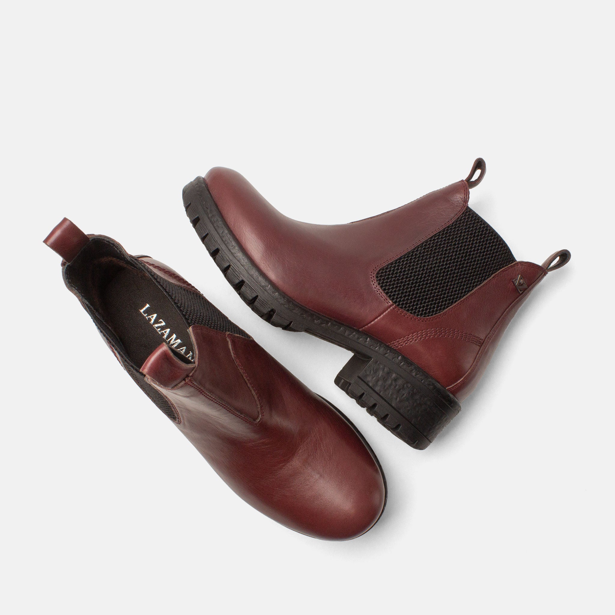 lazamani-lia-damen-leder-chelsea-boots-burgundy image 4