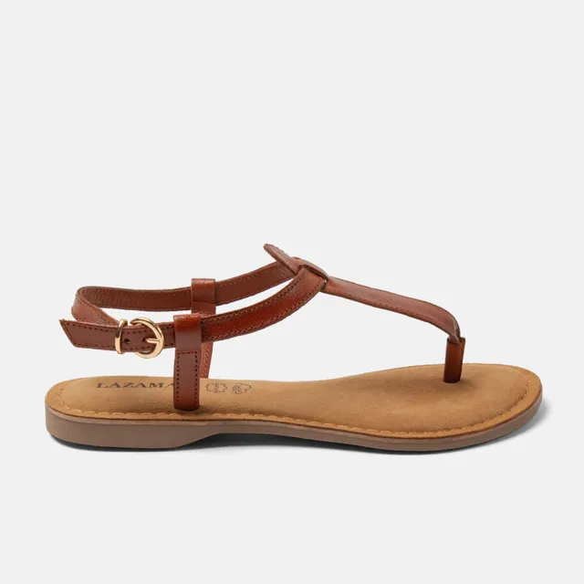 lazamani-imme-damen-ledersandalen-tan image 1