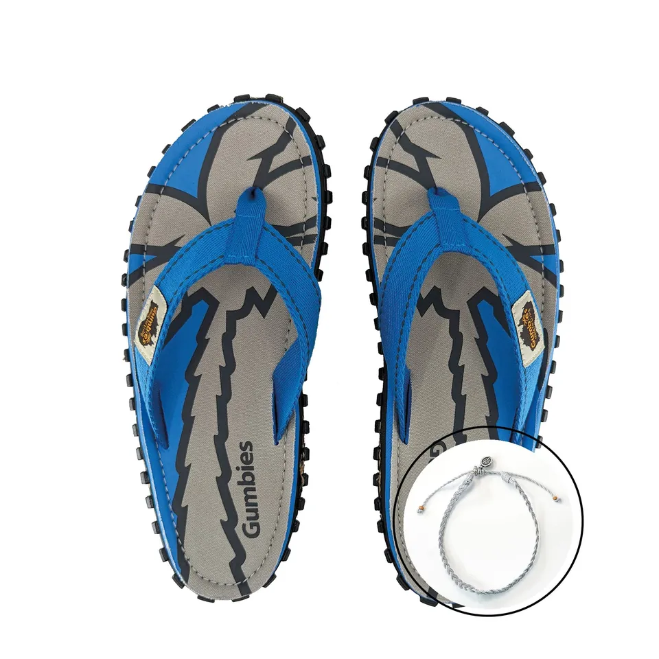 gumbies-islander-zehentrenner-damen-blue-palm-set-mit-fu-kettchen-medevi-grey image 1
