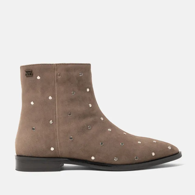 lazamani-dana-damen-wildleder-stiefeletten-taupe-nieten image 1