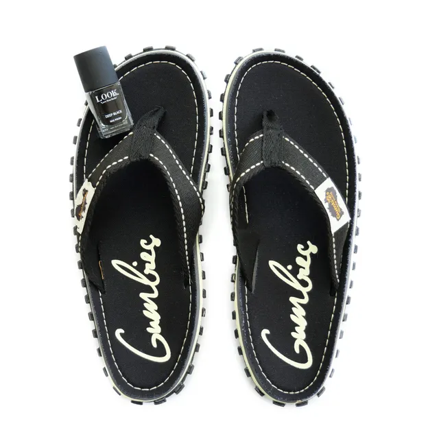 gumbies-islander-zehentrenner-original-black-deep-black-nagellack-set-damen image 1