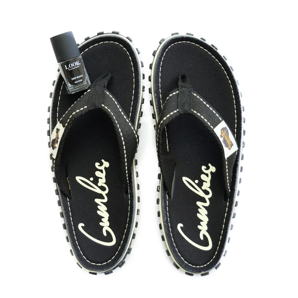 gumbies-islander-zehentrenner-original-black-deep-black-nagellack-set-damen image 1