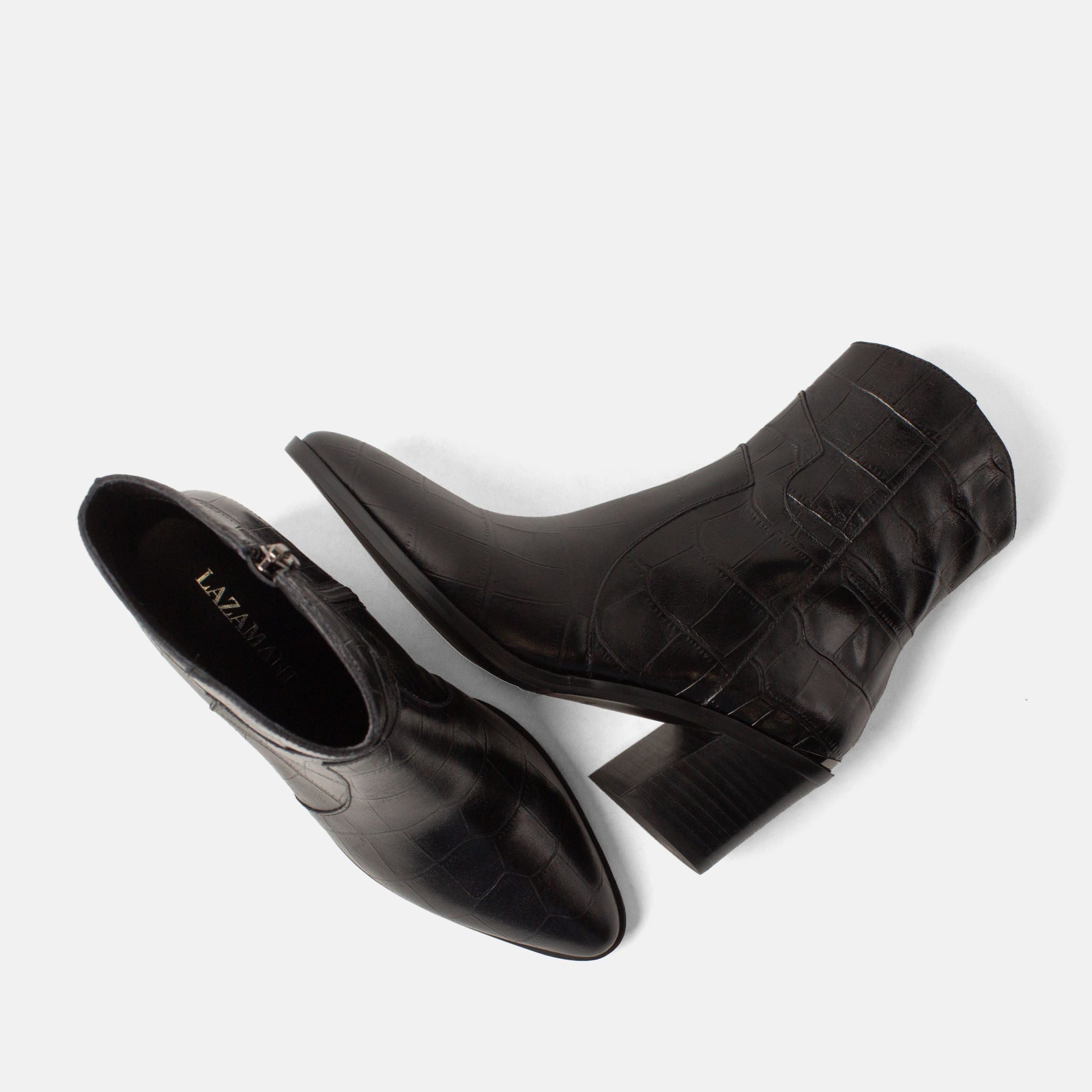 lazamani-ot-damen-leder-stiefeletten-black image 4