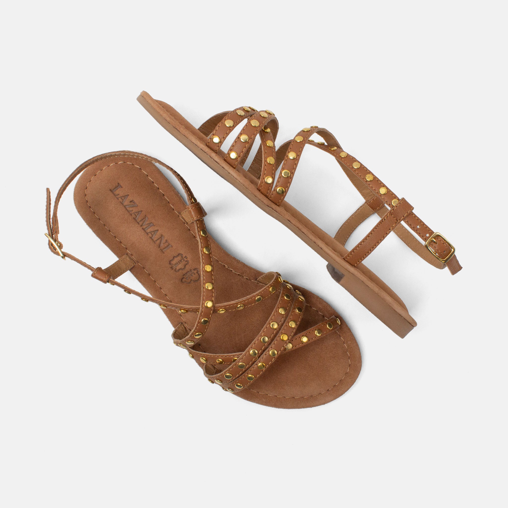 lazamani-tova-damen-leder-sandalen-tan image 4