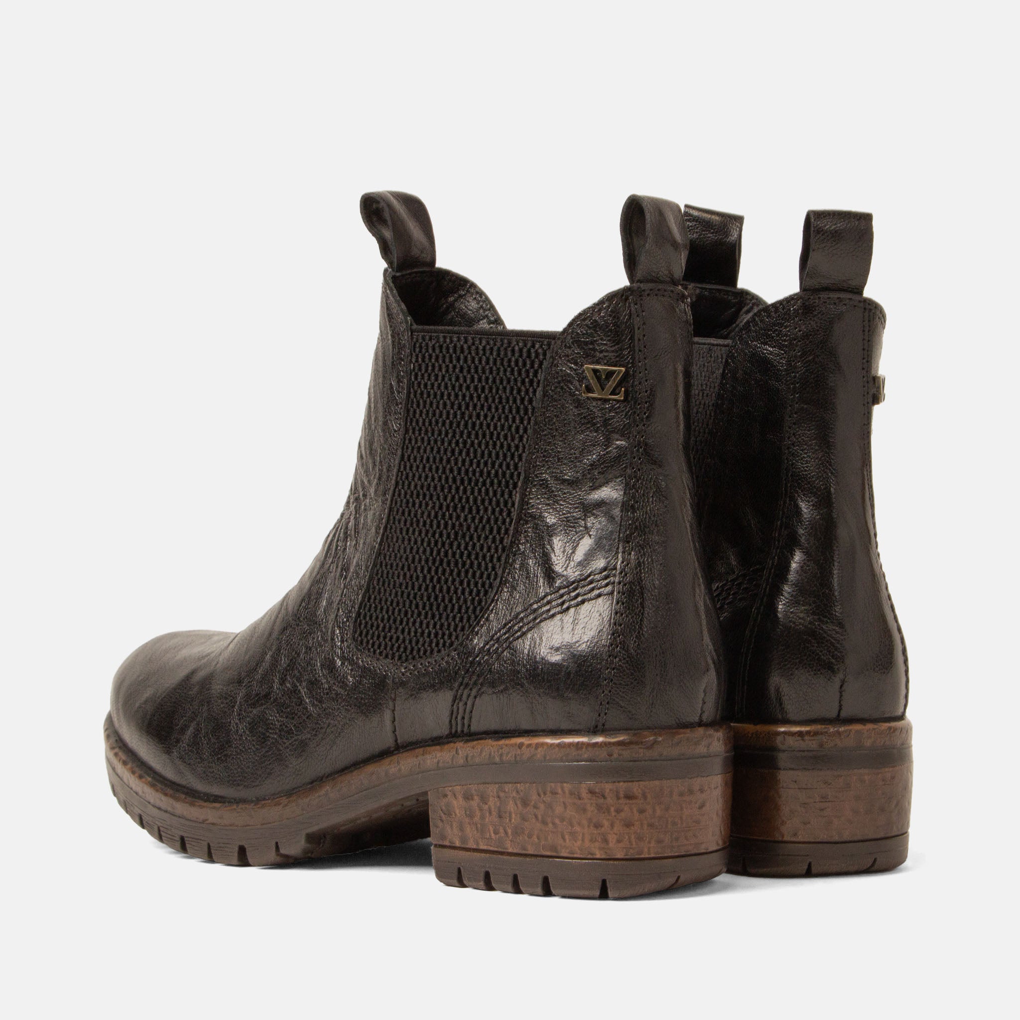 lazamani-ria-damen-leder-chelsea-boots-black image 4