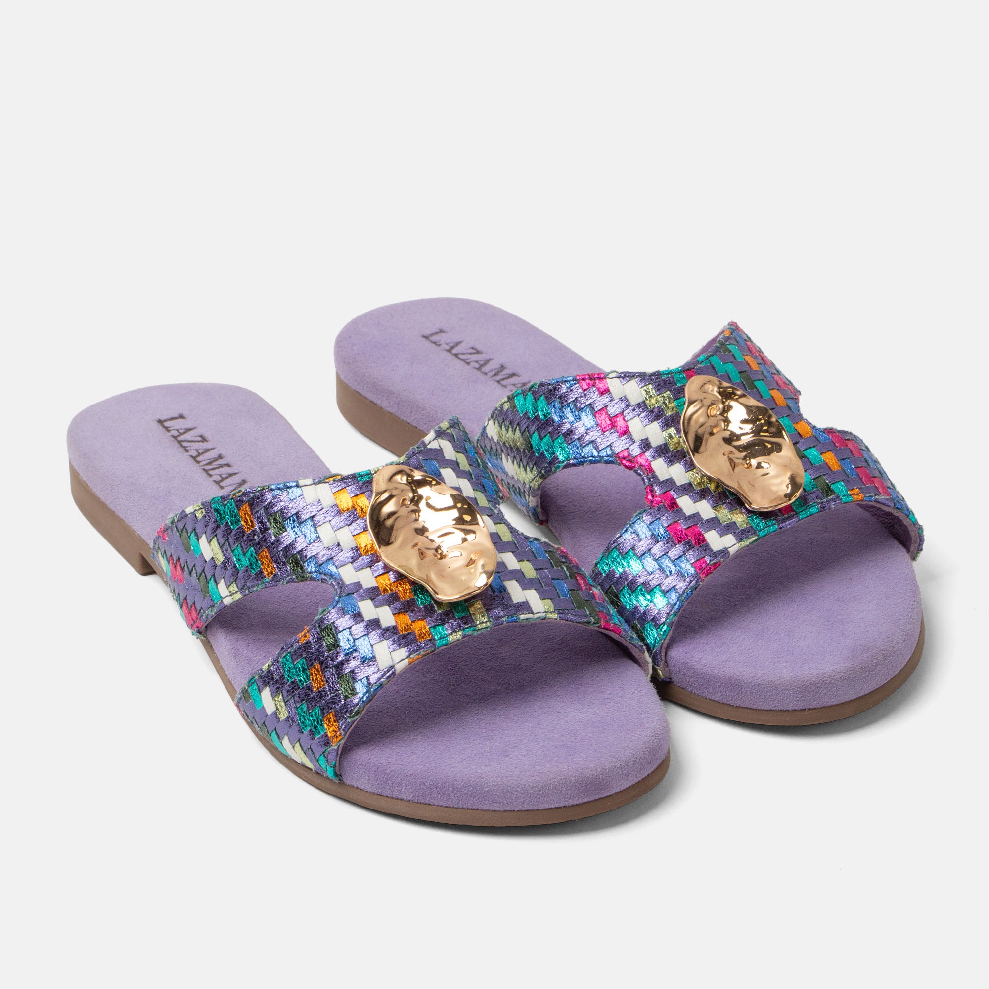 lazamani-hailey-damen-leder-pantoletten-lilac image 2