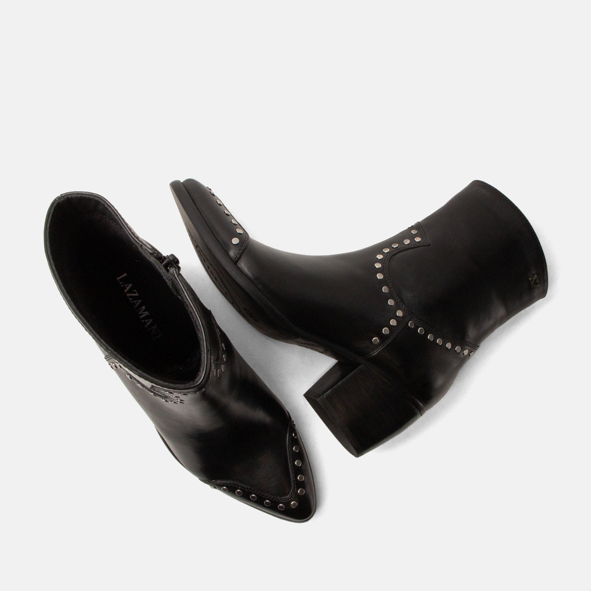lazamani-kylie-damen-leder-stiefeletten-black image 5