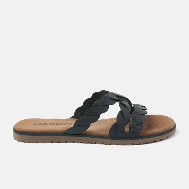 lazamani-eden-damen-leder-pantoletten-black image 1