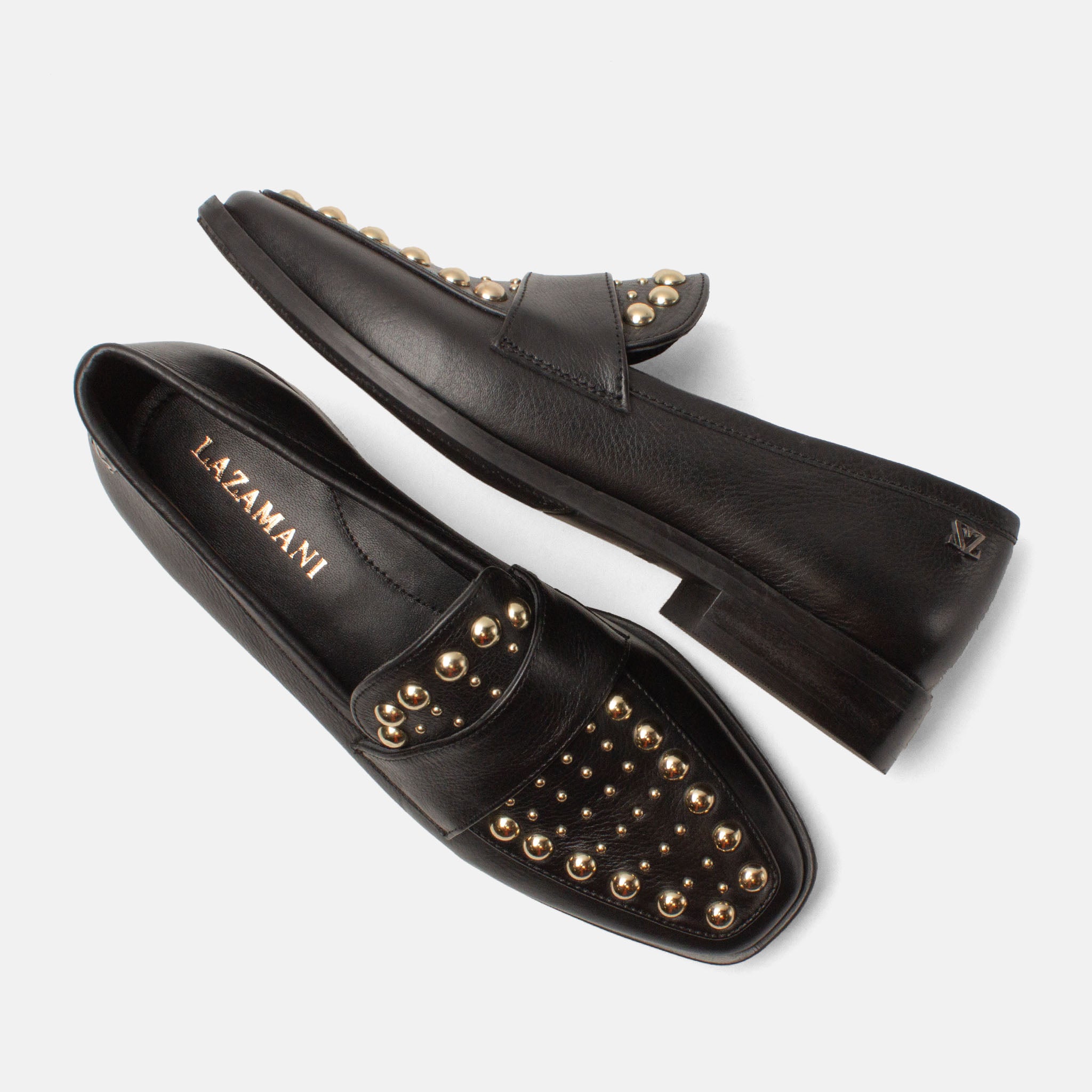 lazamani-benthe-damen-leder-loafer-black image 4