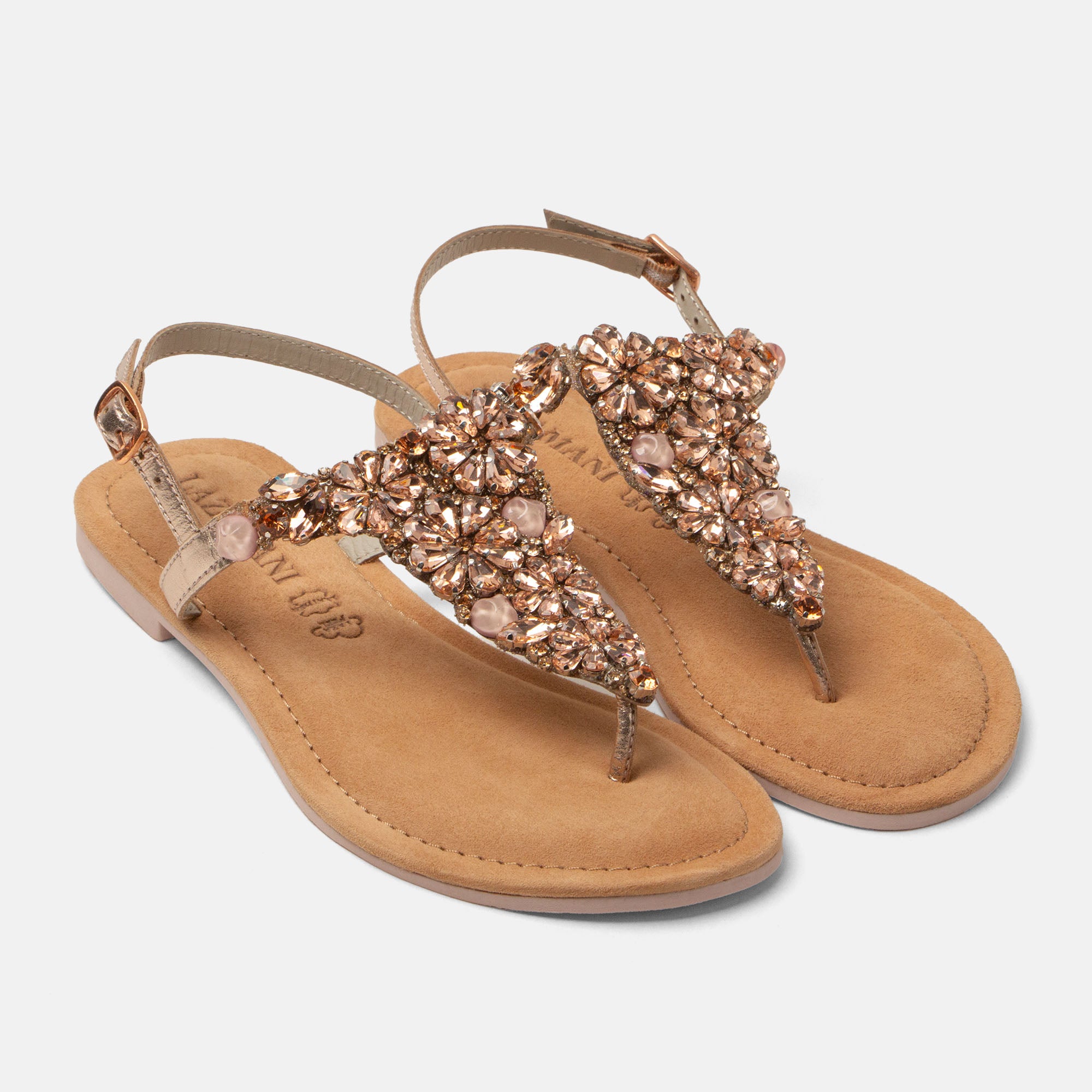 lazamani-sil-damen-leder-sandalen-ros-gold image 2