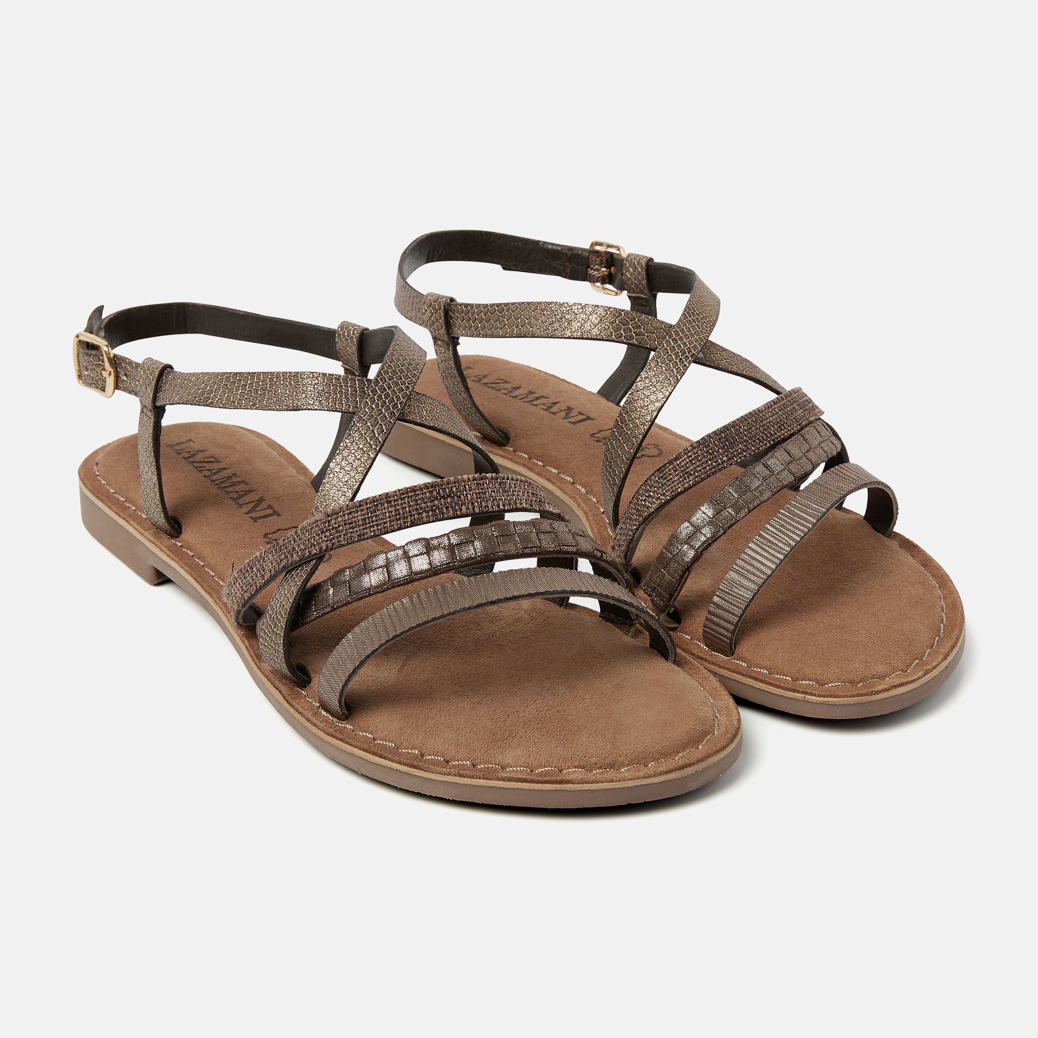 lazamani-zuri-damen-sandalen-brown-ton-in-ton image 2