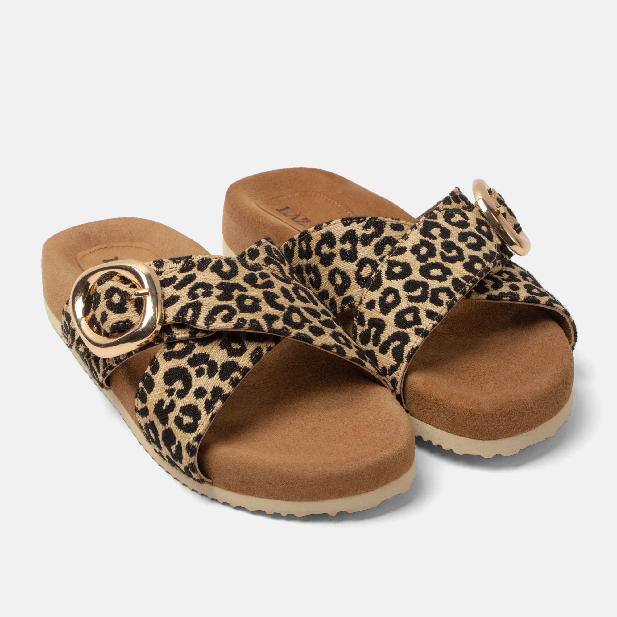 lazamani-kaja-damen-pantoletten-leopard image 2