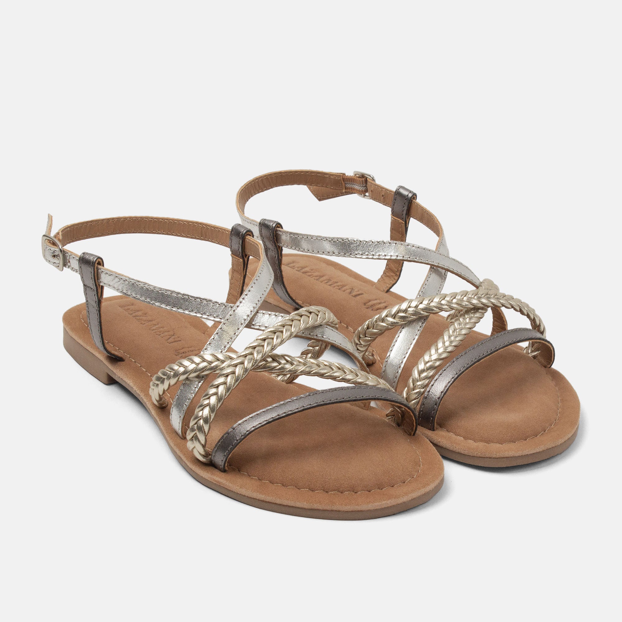 lazamani-gea-damen-leder-sandalen-silver image 2