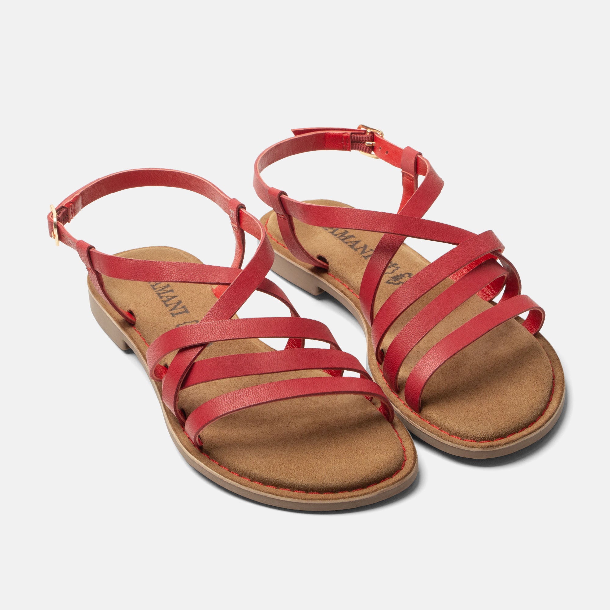 lazamani-zuza-damen-ledersandalen-rot image 3