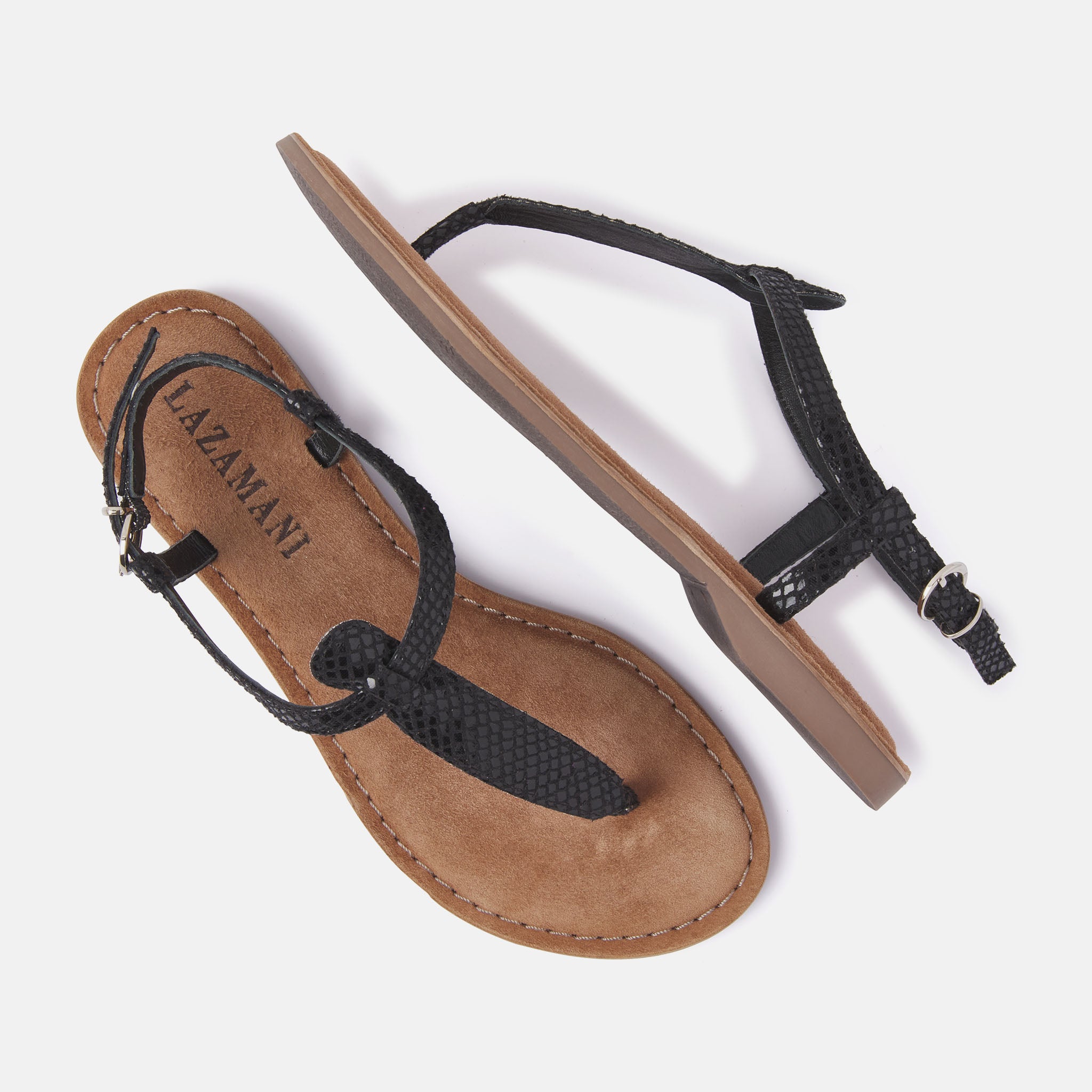 lazamani-anna-damen-ledersandalen-black image 3
