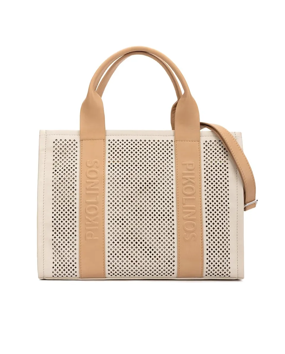pikolinos-alcudia-shopper-aus-leder-f-r-damen-nata image 1