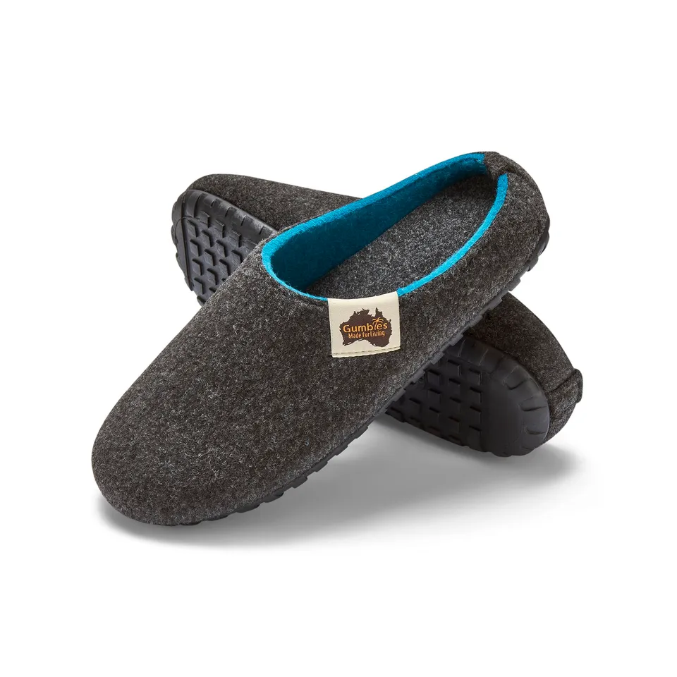 gumbies-outback-hausschuhe-charcoal-turquoise-gr-38-recycling image 1