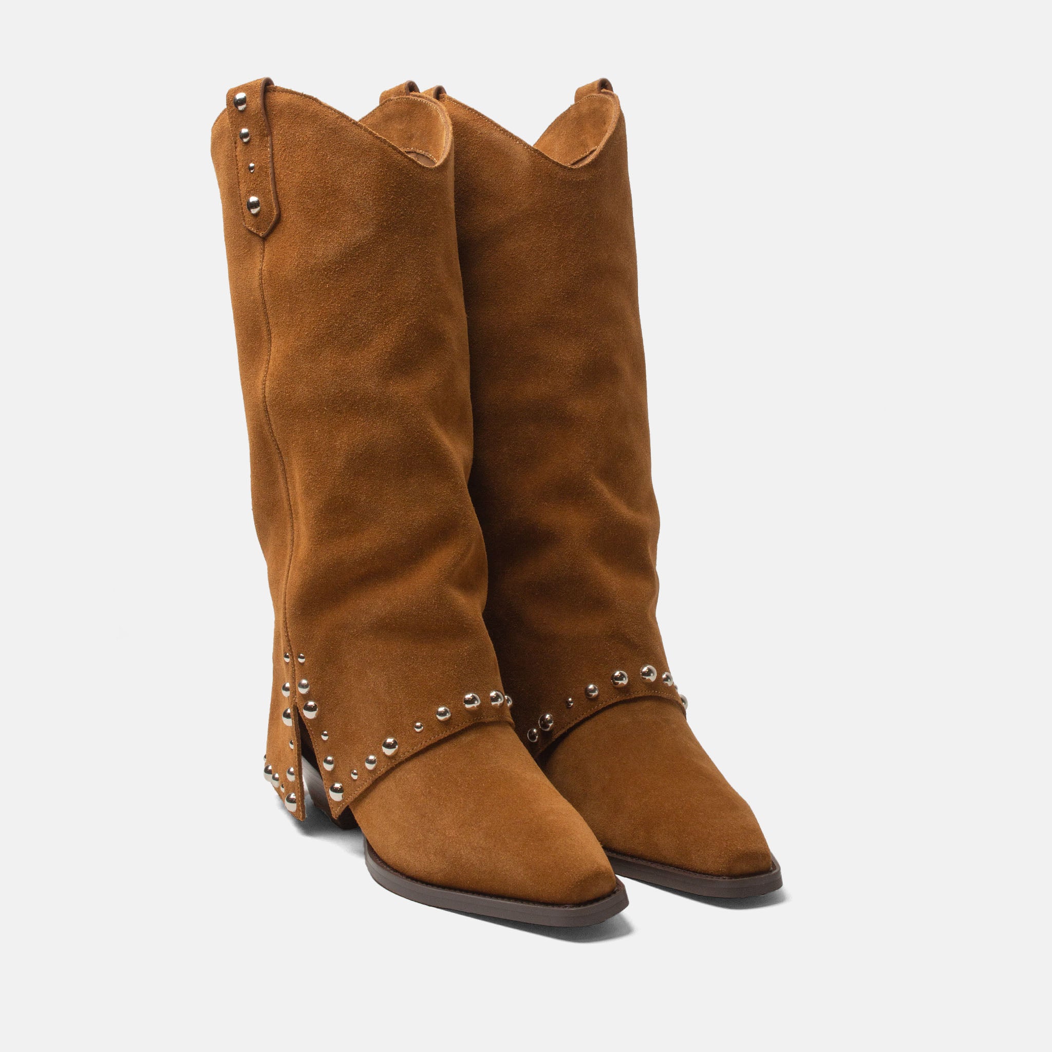 lazamani-jane-damen-wildleder-stiefel-cognac-western image 2