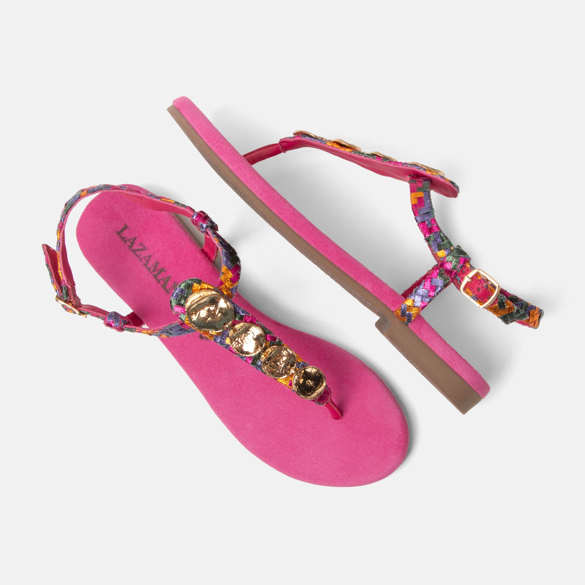 lazamani-lynn-damen-leder-sandalen-fuxia image 4