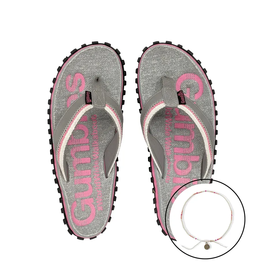 gumbies-cairns-pink-zehentrenner-damen-set-mit-fu-kettchen image 1
