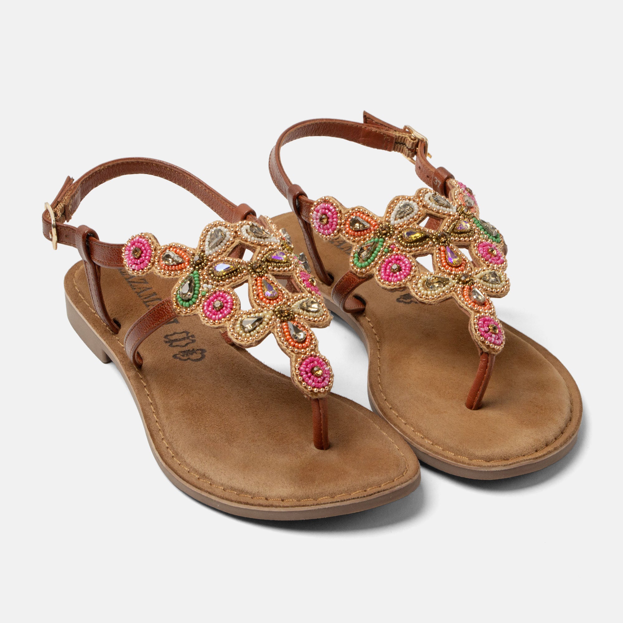lazamani-dante-damen-leder-sandalen-pink image 3