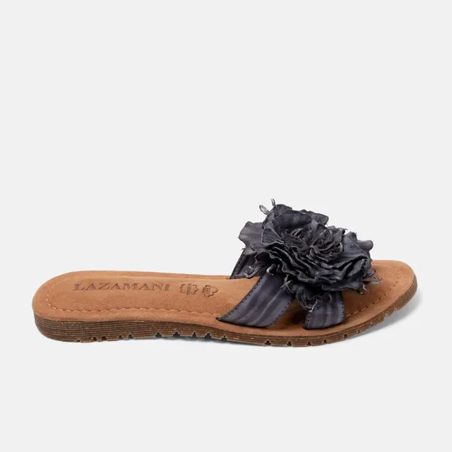 lazamani-zinnia-damen-leder-pantoletten-black image 1