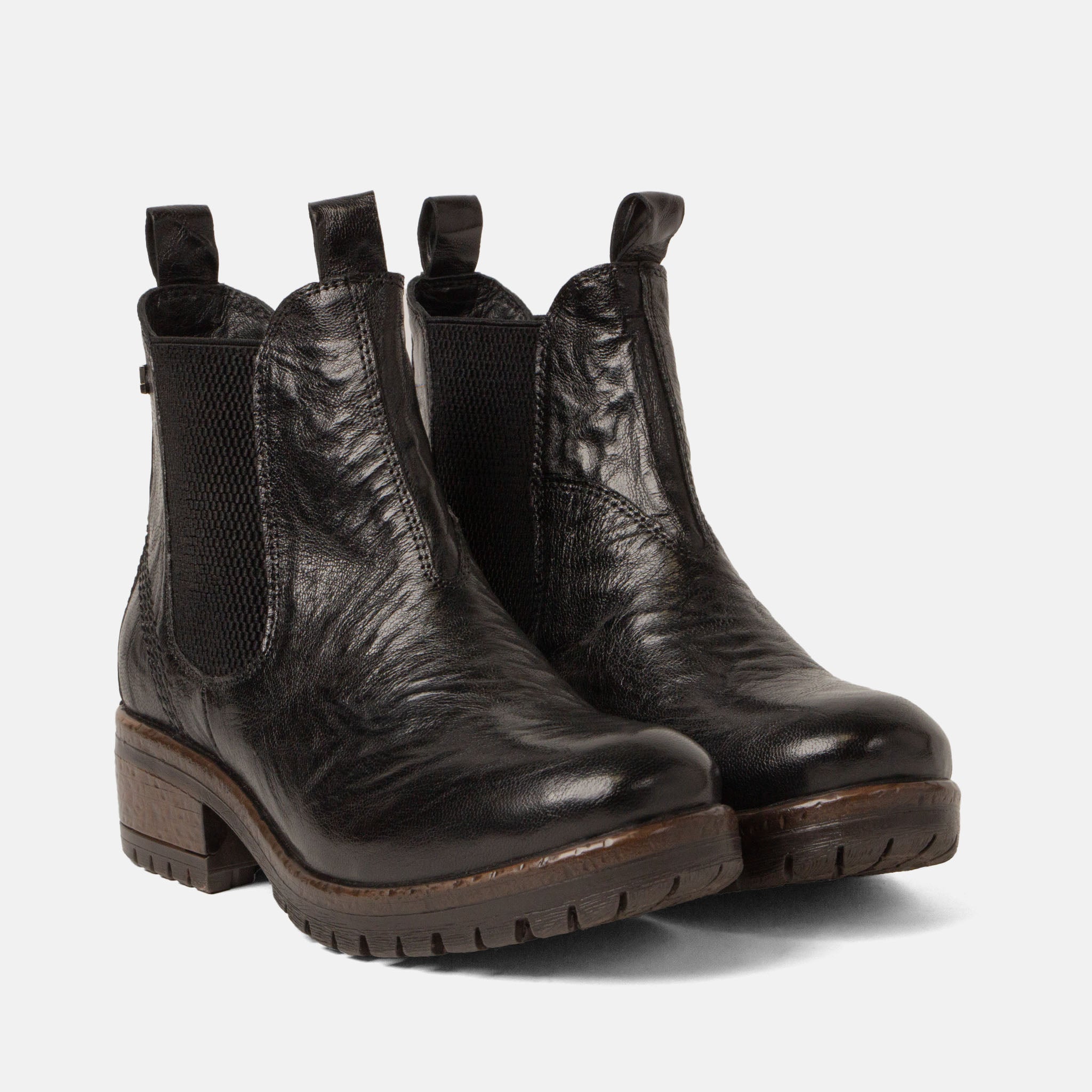 lazamani-ria-damen-leder-chelsea-boots-black image 3
