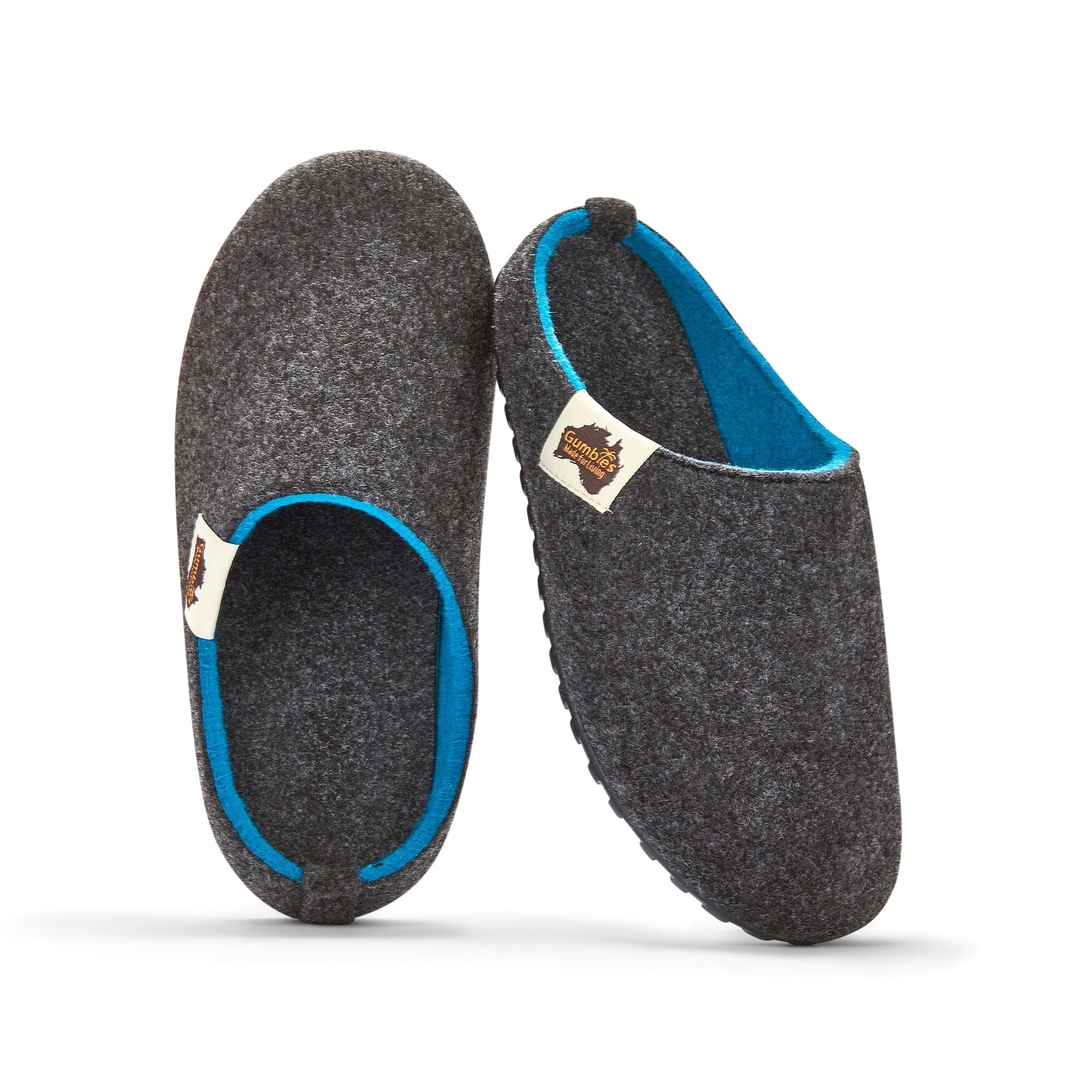 gumbies-hausschuhe-charcoal-turquoise-gr-42-f-r-drinnen-drau-en image 3