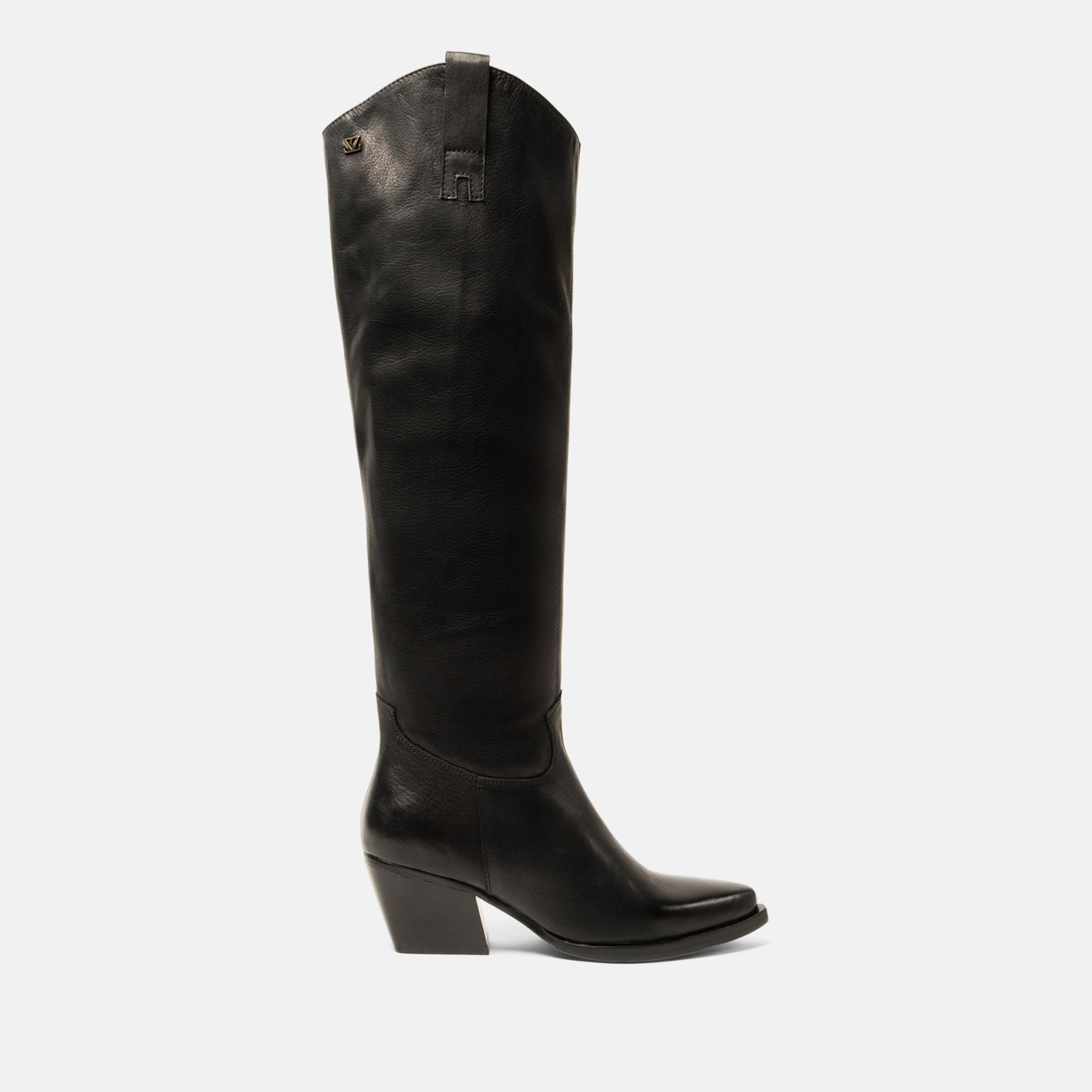 lazamani-adaline-damen-leder-stiefel-black-mit-blockabsatz image 1