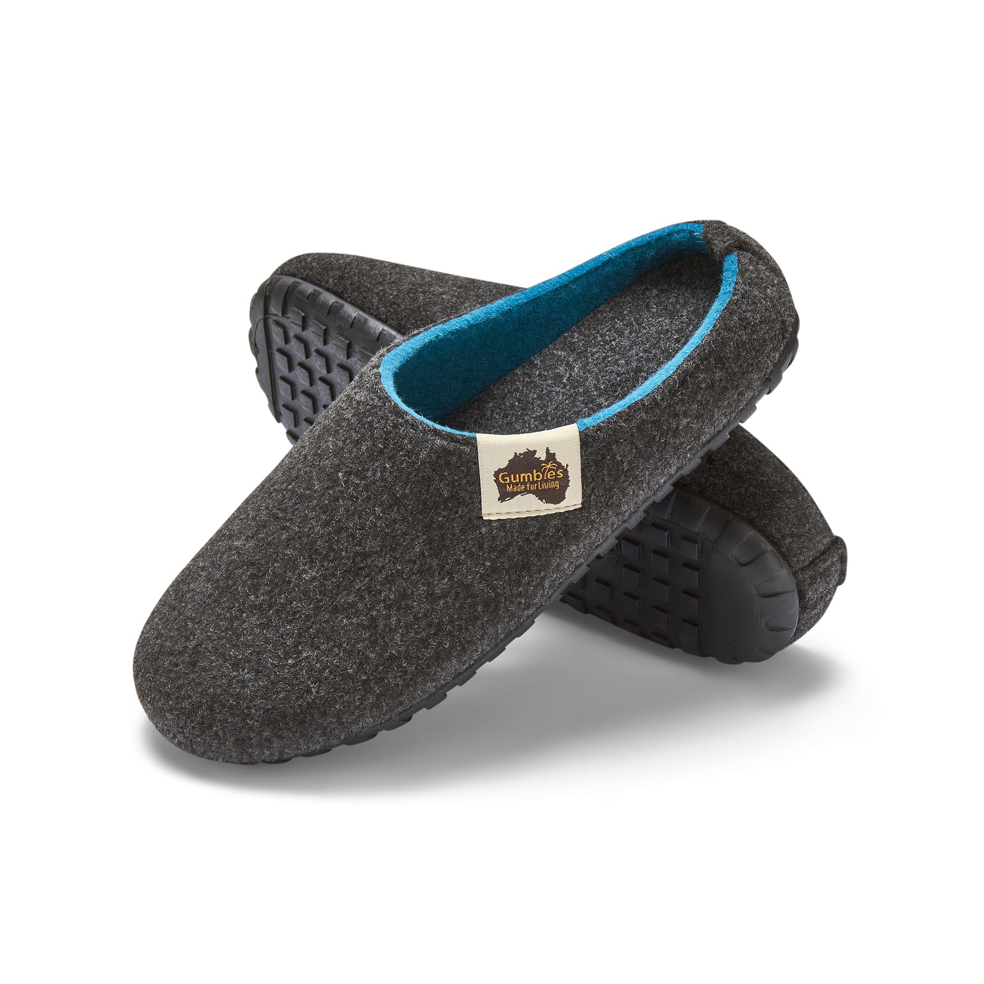 gumbies-outback-hausschuhe-charcoal-turquoise-gr-38-recycling image 1