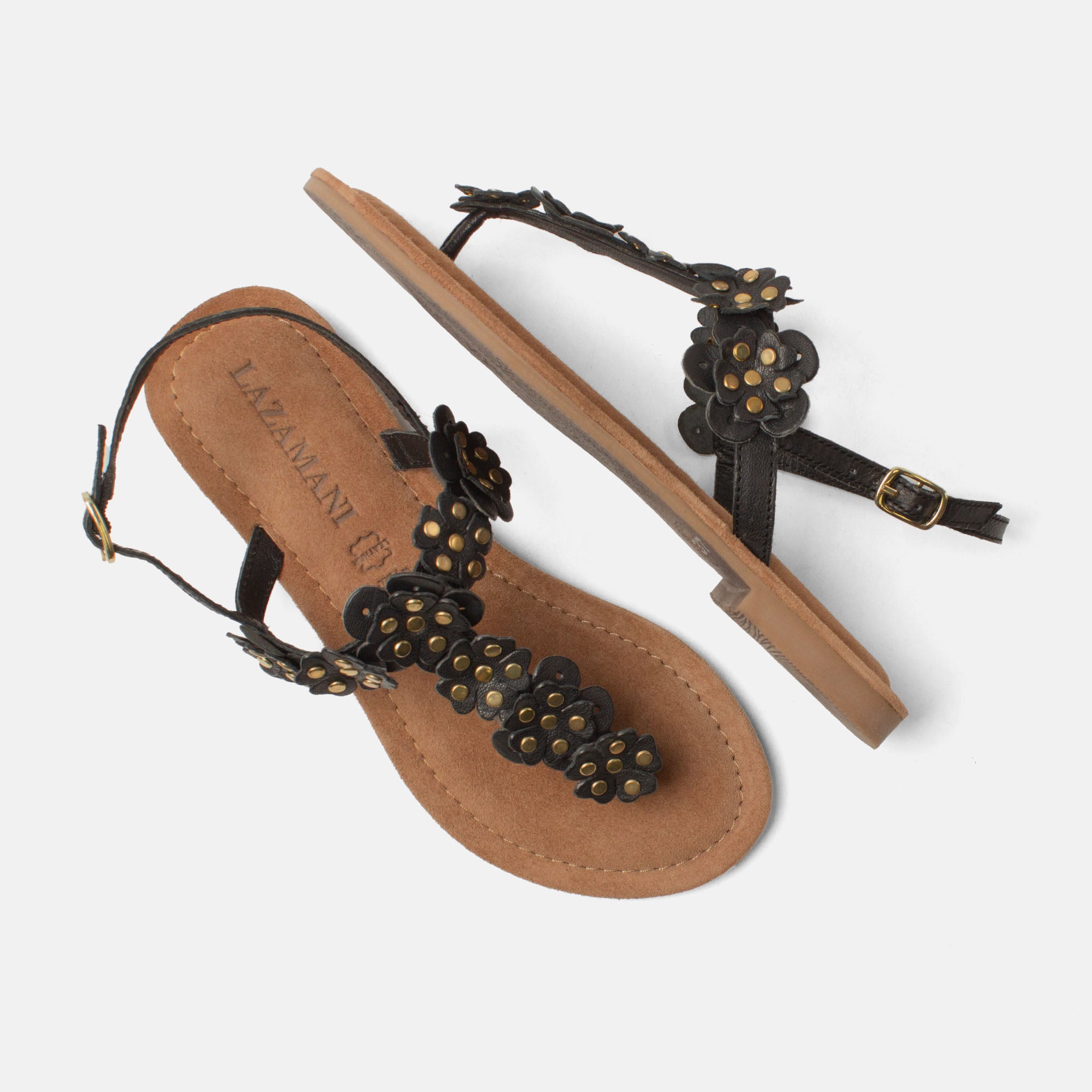 lazamani-pippa-damen-leder-sandalen-black image 4
