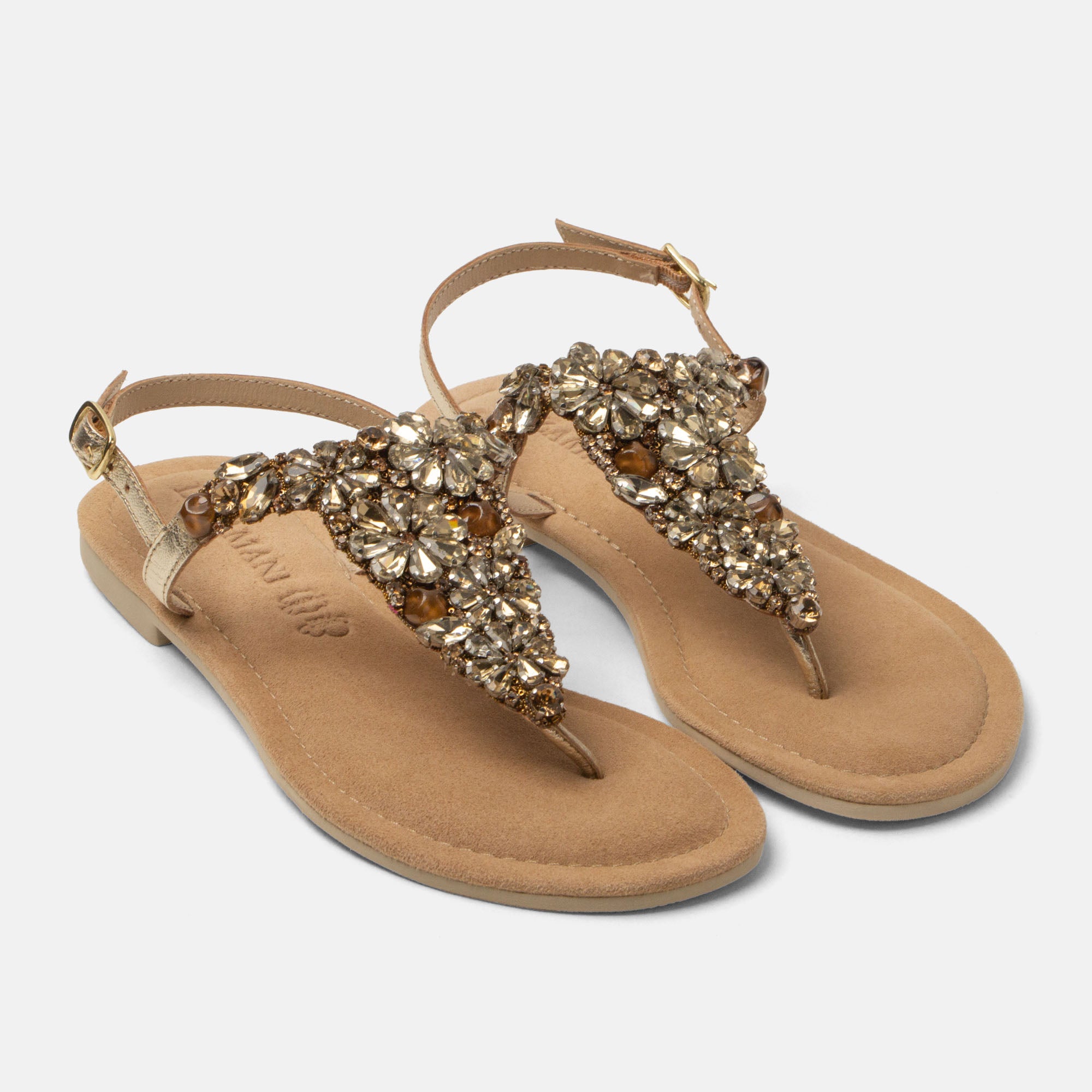 lazamani-sil-damen-leder-sandalen-gold image 2