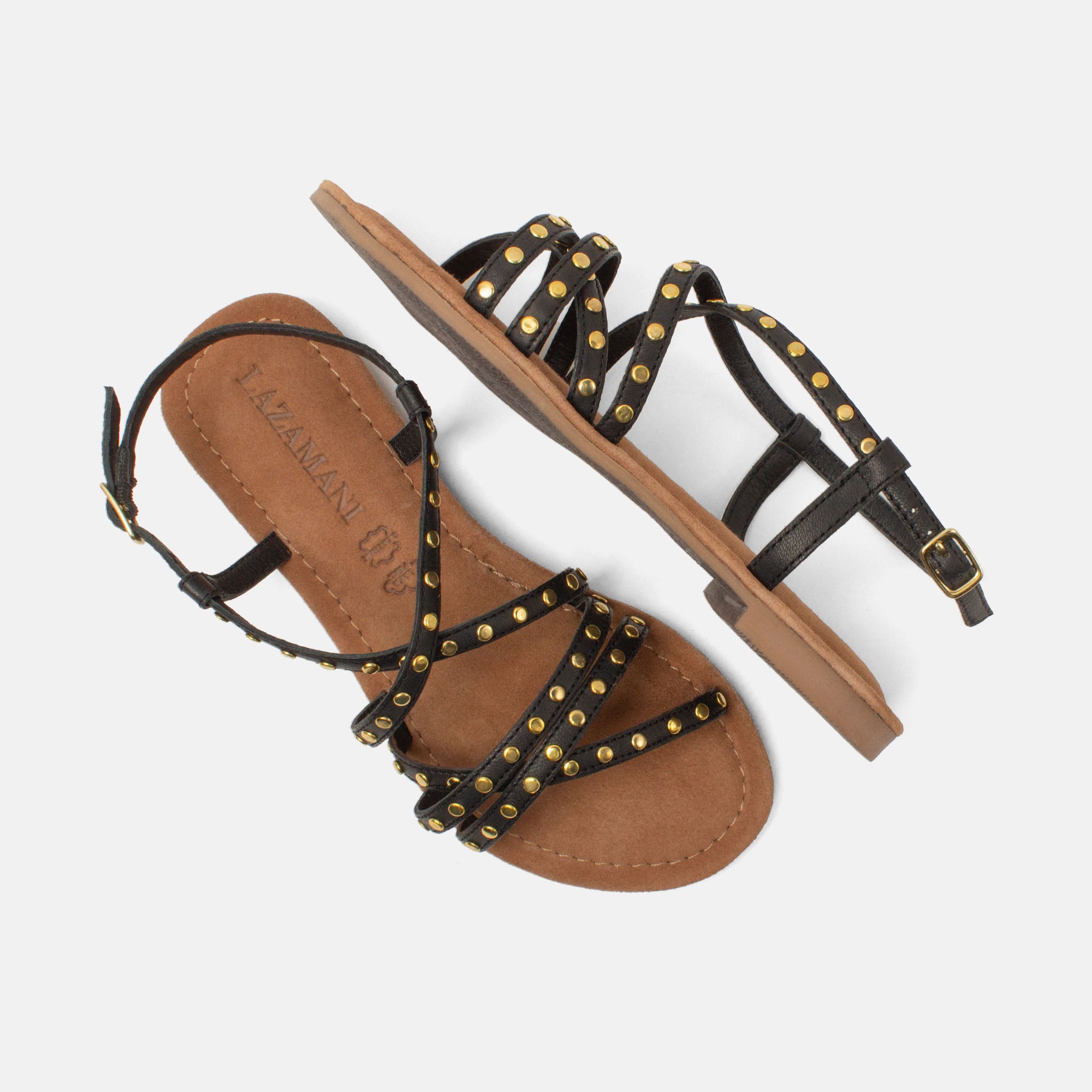 lazamani-tova-damen-leder-sandalen-black image 4