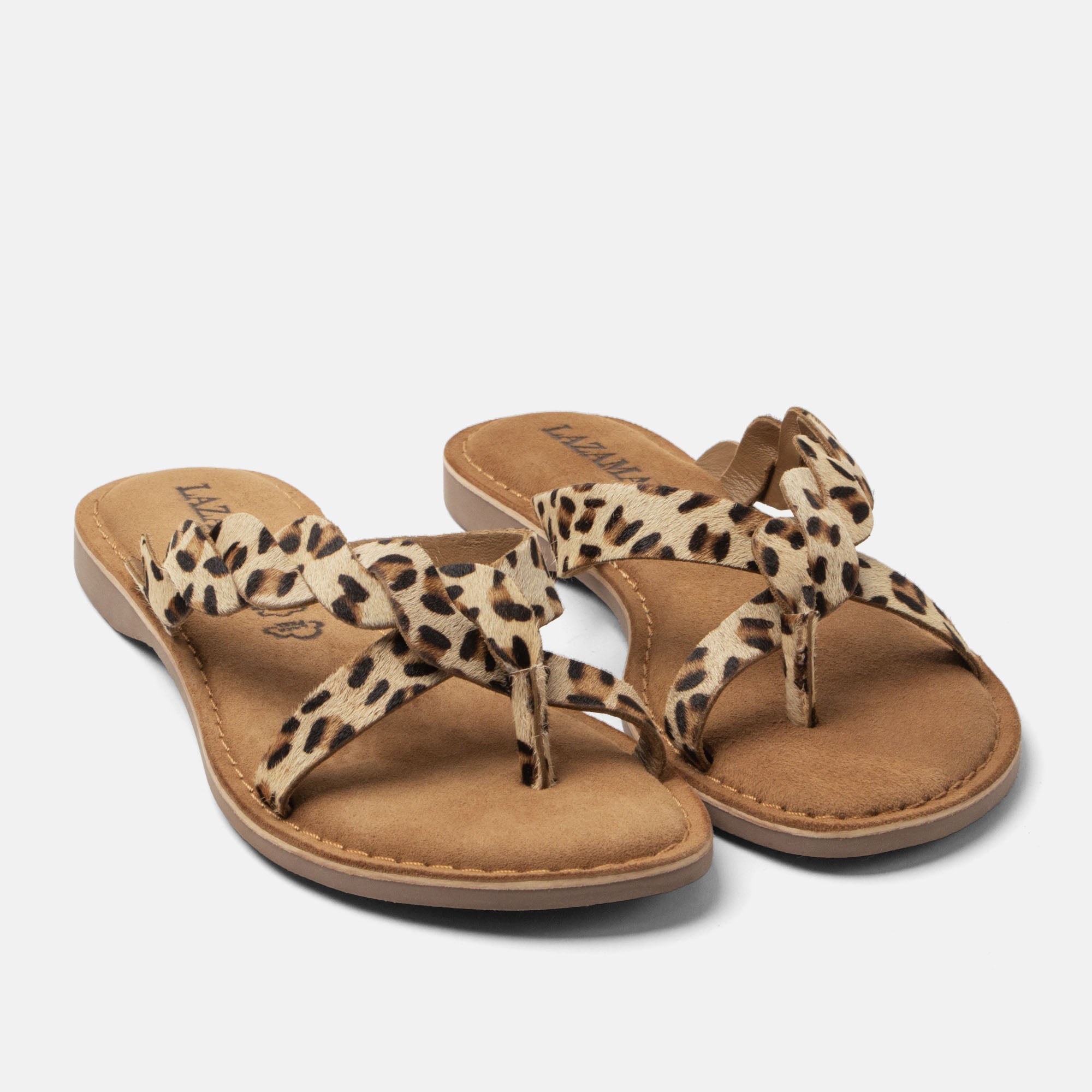 lazamani-avi-damen-zehentrenner-leopard-leder image 3