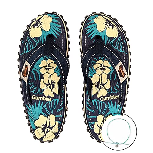 gumbies-islander-blue-hibiscus-zehentrenner-damen-mit-cali-surf-fu-kettchen-set image 3