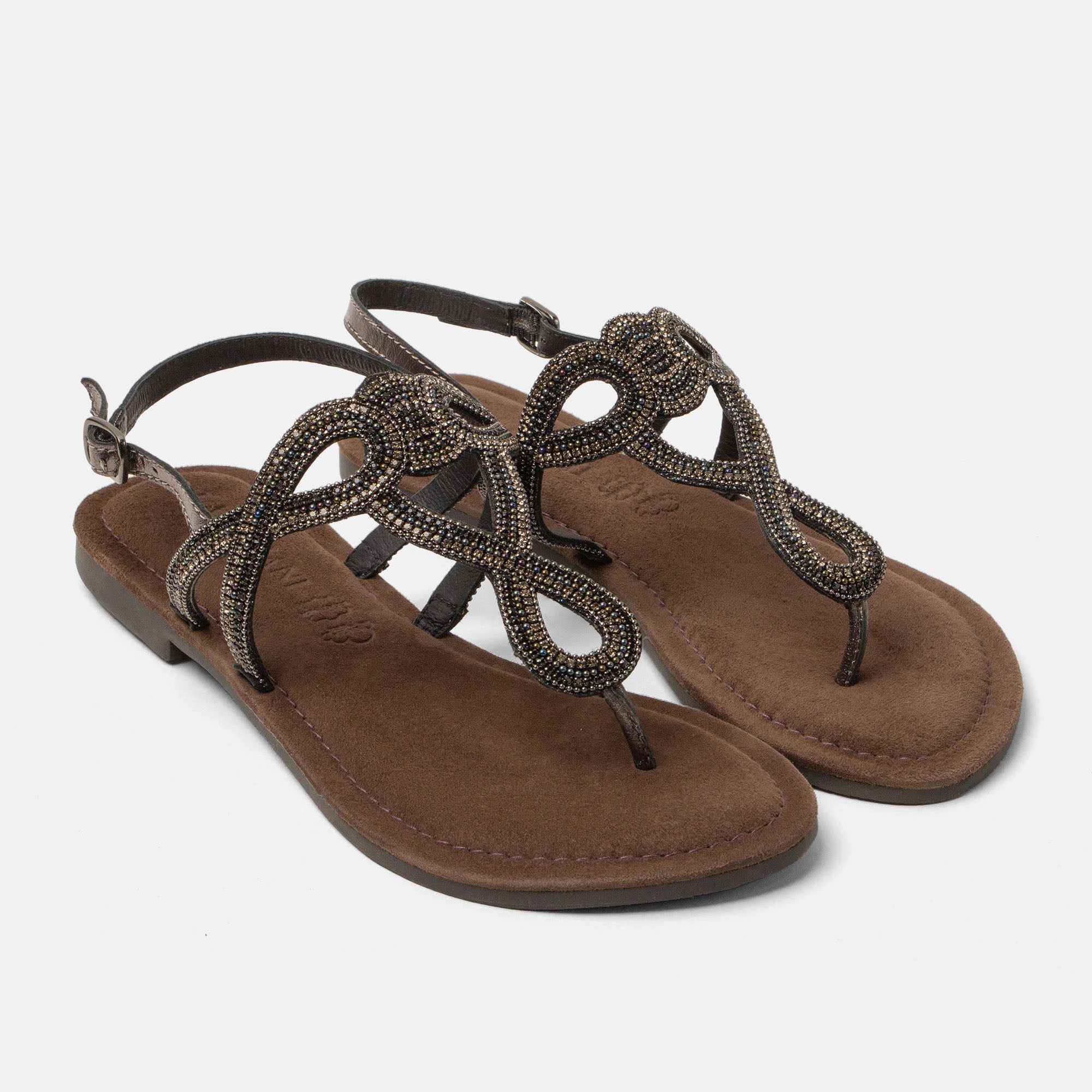 lazamani-luus-damen-leder-sandalen-pewter image 3