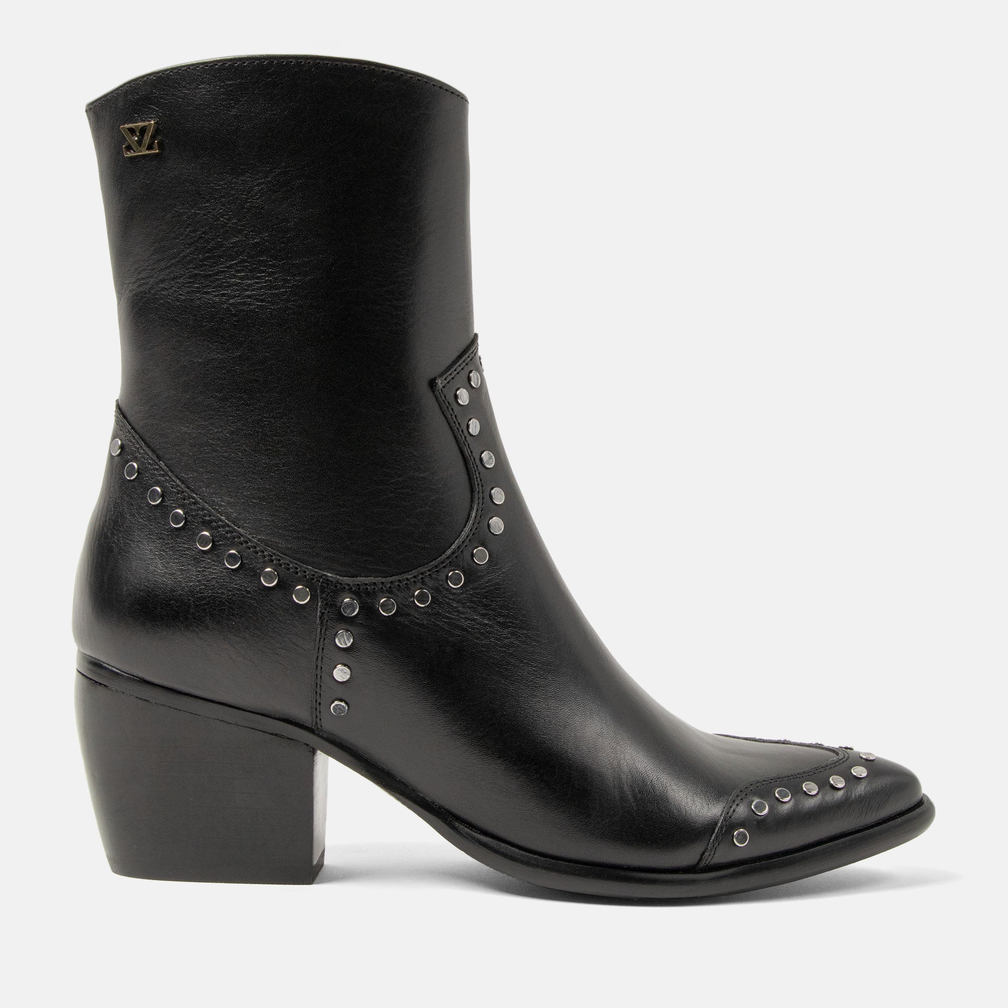 lazamani-kylie-damen-leder-stiefeletten-black image 1