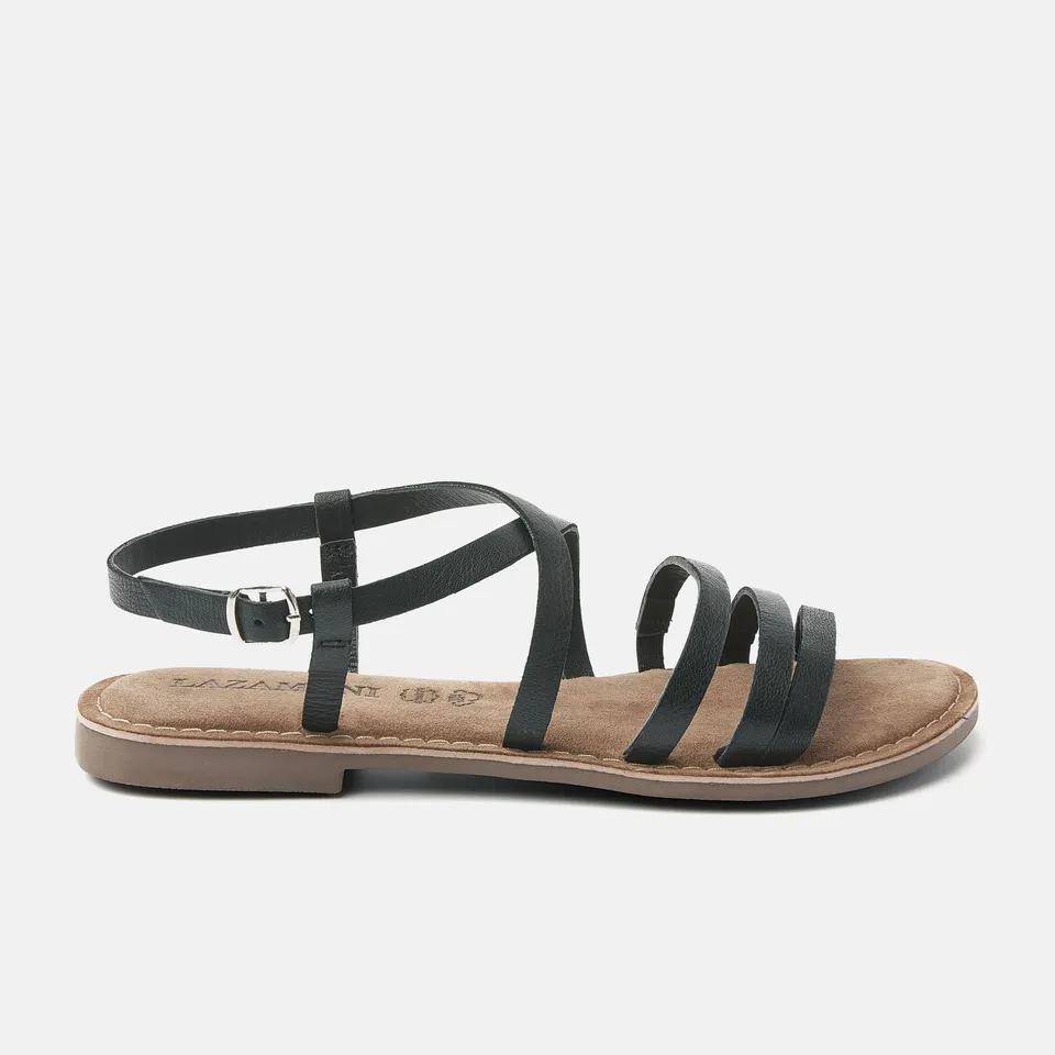 lazamani-lucy-damen-ledersandalen-black image 1