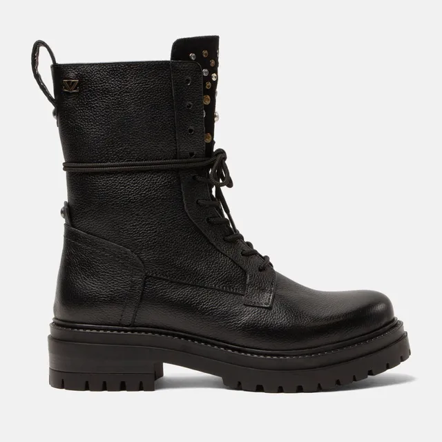 lazamani-jessie-damen-leder-schn-rboots-black image 1