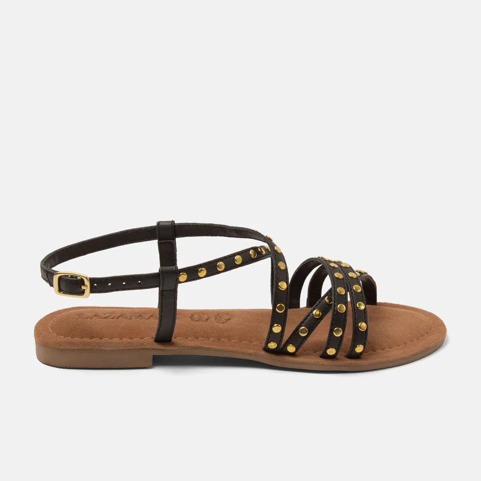 lazamani-tova-damen-leder-sandalen-black image 1
