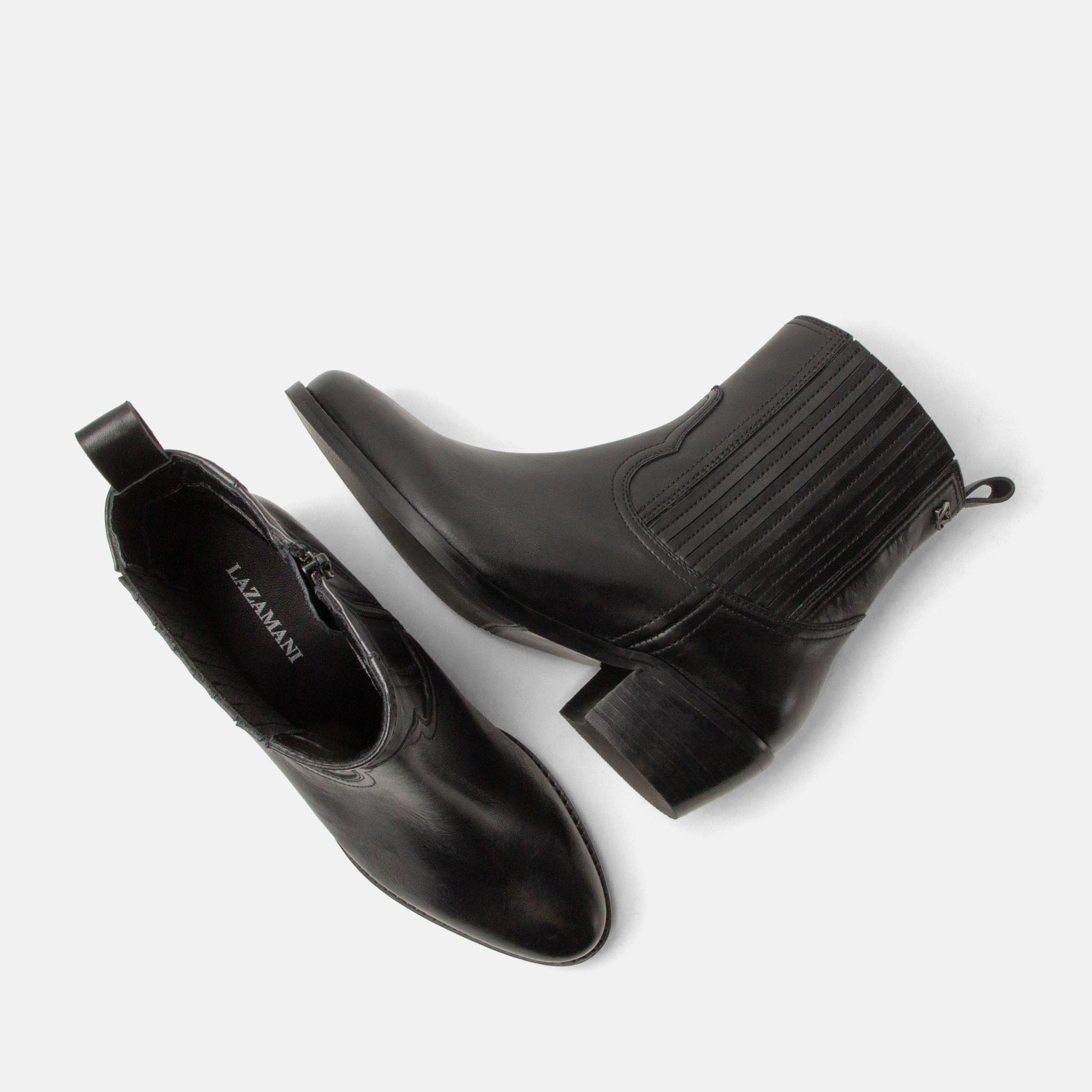 lazamani-an-damen-leder-stiefeletten-black image 5