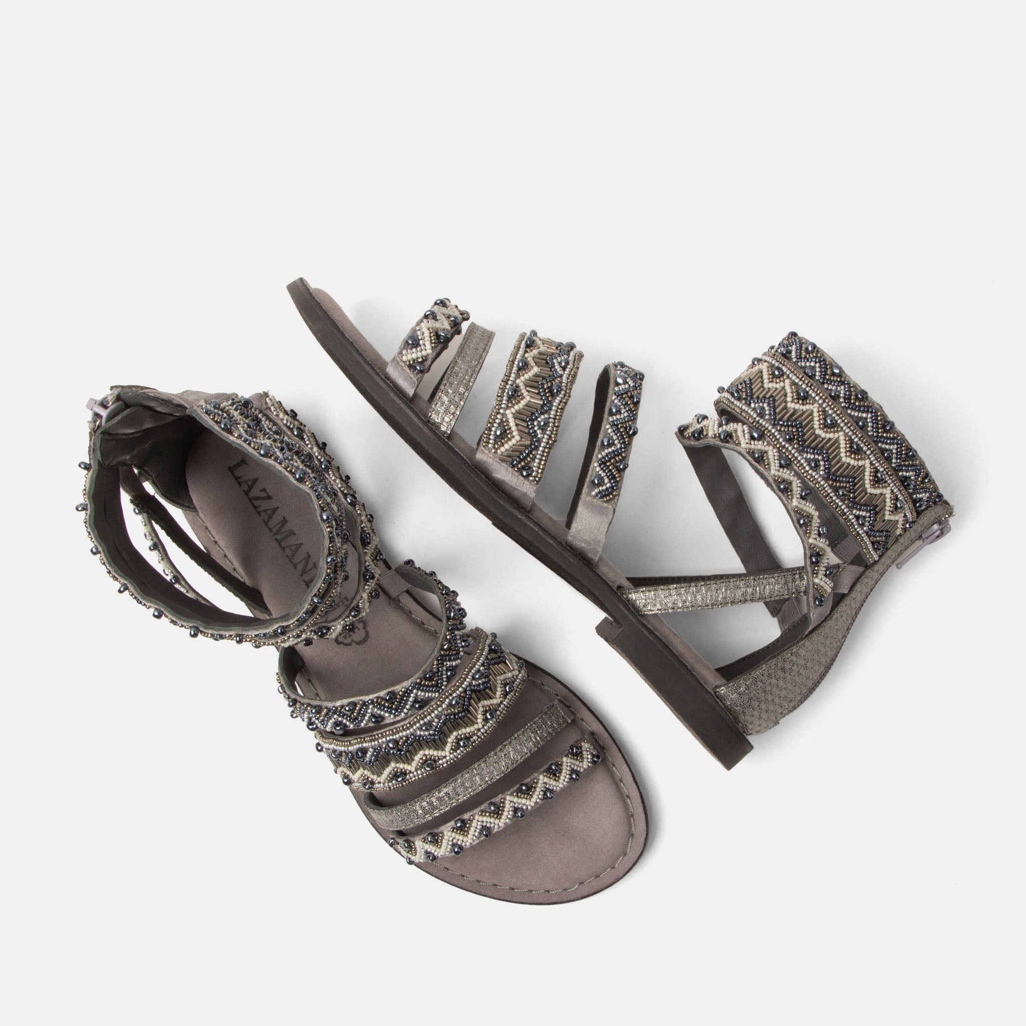 lazamani-fem-damen-sandalen-grey image 3