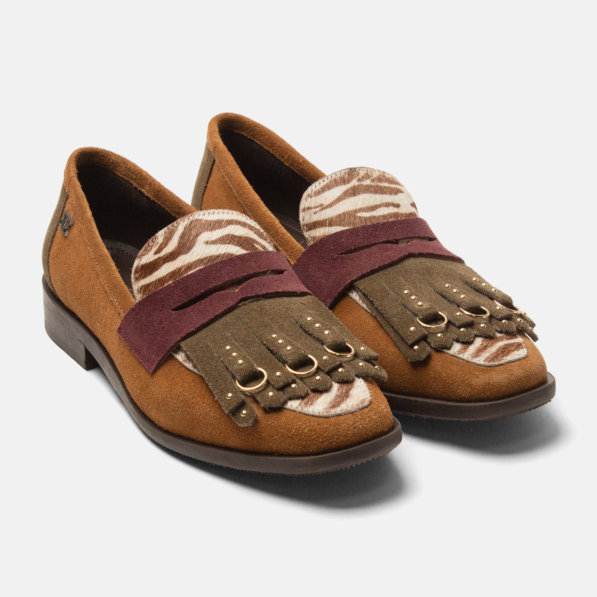 lazamani-lola-damen-wildleder-loafer-tan image 2