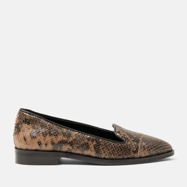 lazamani-flora-damen-leder-loafers-biscuit-snake image 1