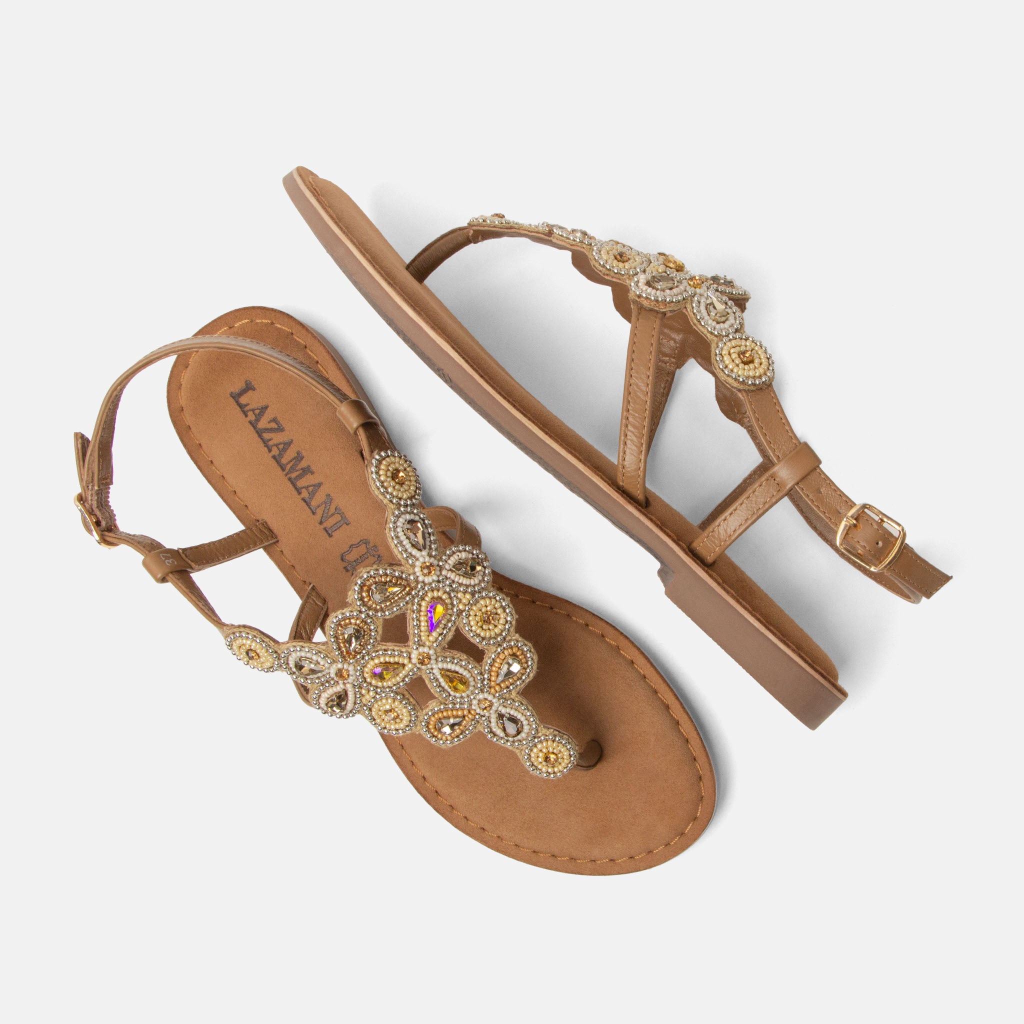 lazamani-dante-damen-leder-sandalen-beige image 4
