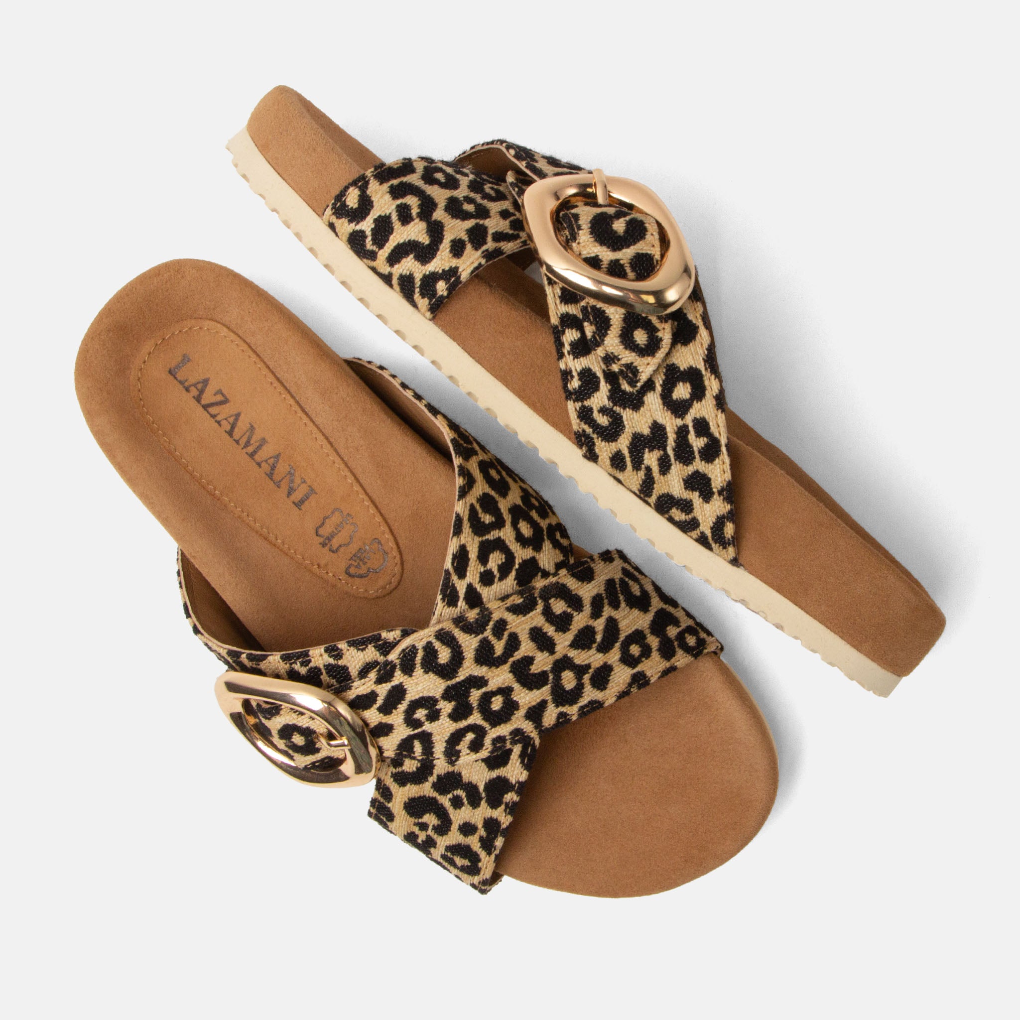lazamani-kaja-damen-pantoletten-leopard image 3